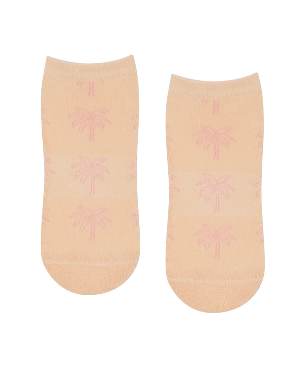 Classic Low Rise Grip Socks - South Beach Palms