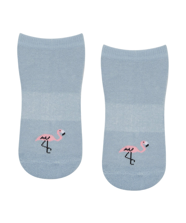 Classic Low Rise Grip Socks - Deco Flamingo