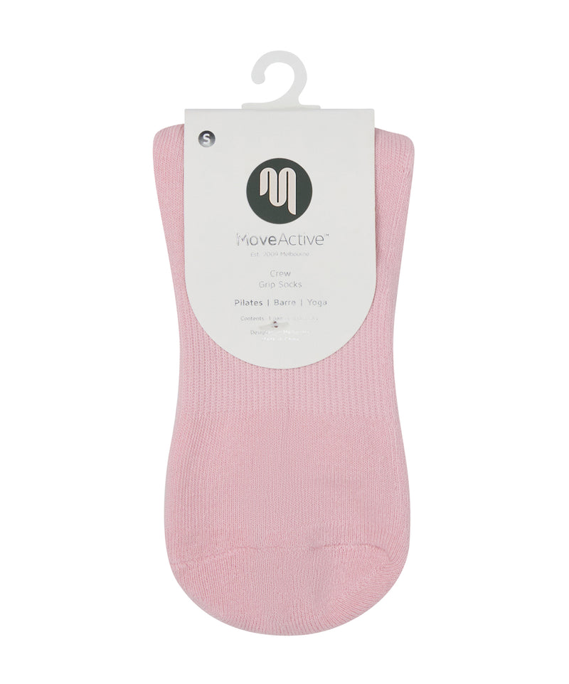 Durable and Functional Crew Non Slip Grip Socks with Sweet Stripes