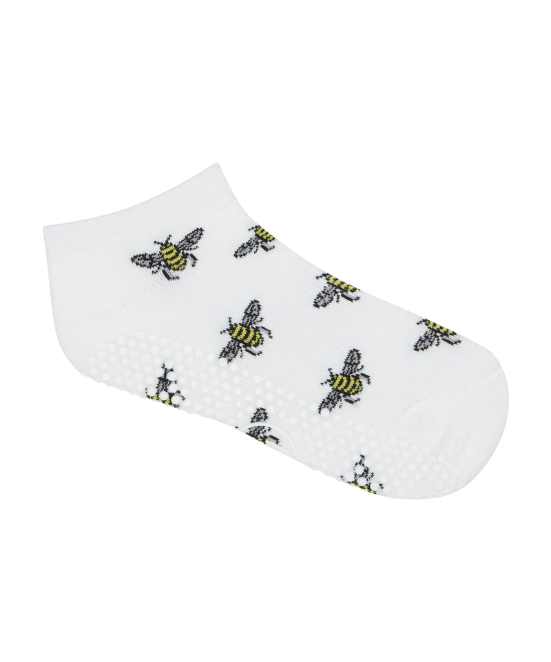 Comfortable grip socks with adorable Busy Bee design