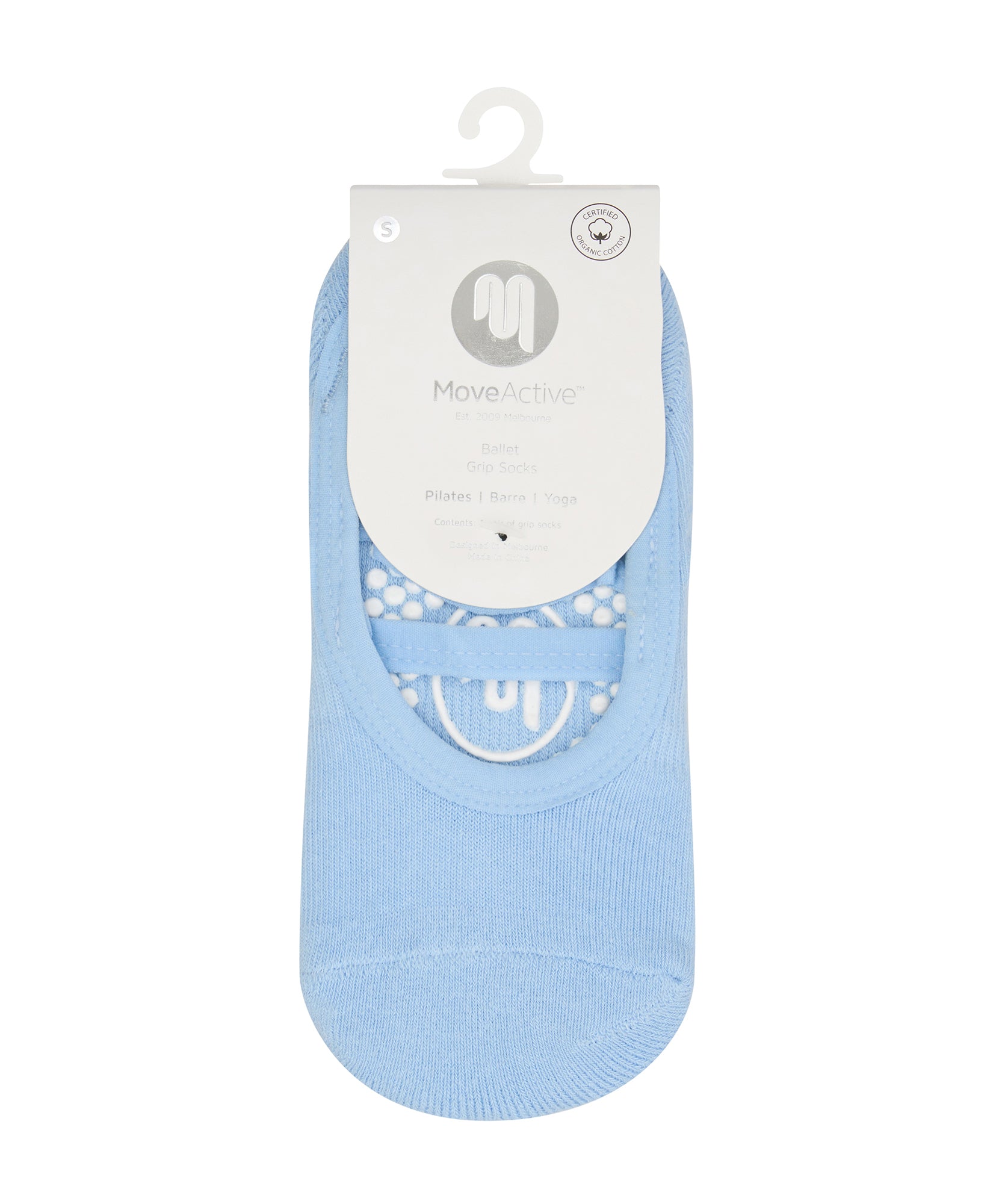 Ballet Non Slip Grip Socks - Powder Blue.