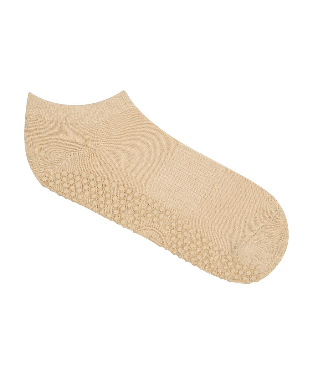 Low Rise Grip Socks - Almond