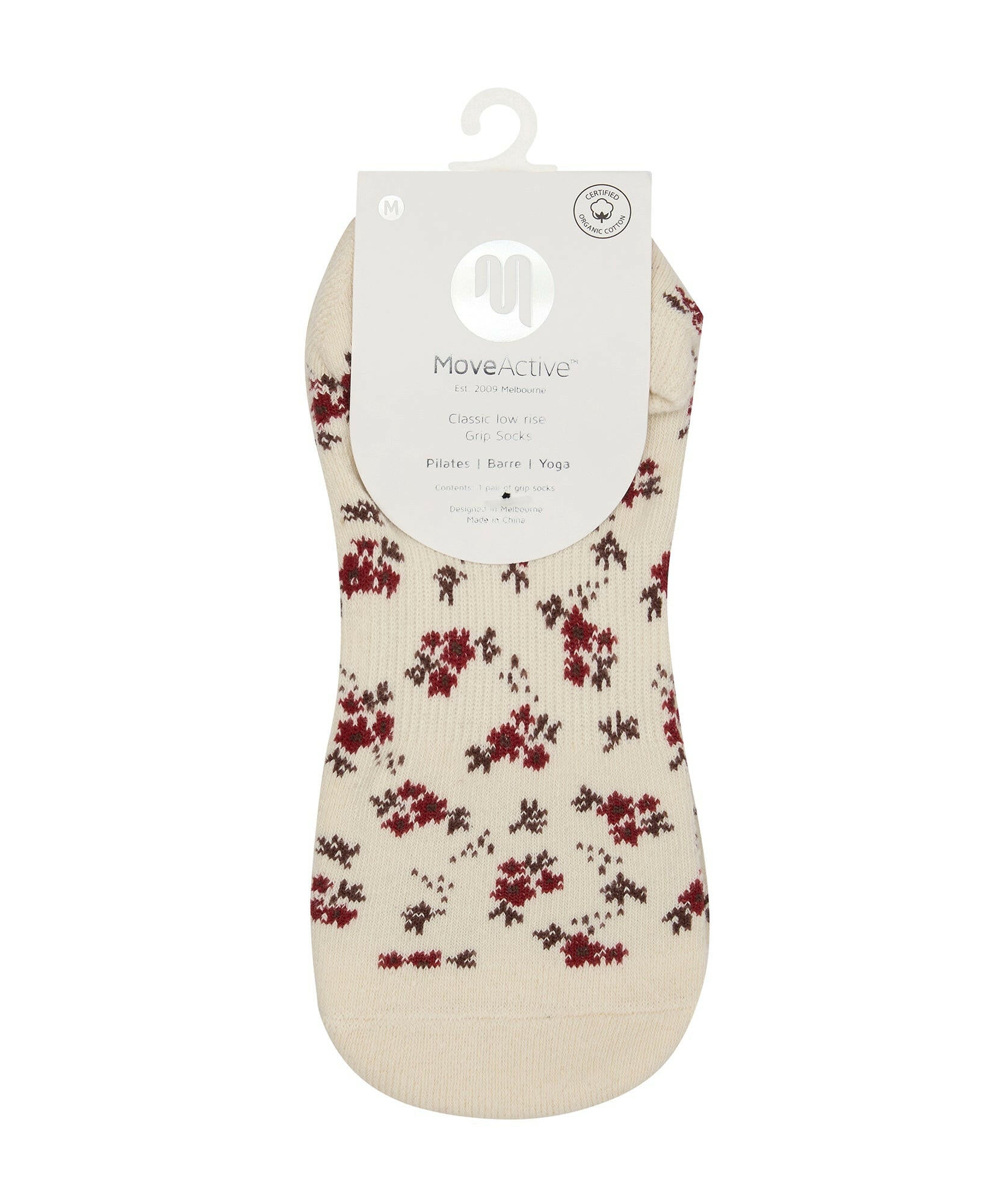 Classic Low Rise Grip Socks - Ditsy Floral.