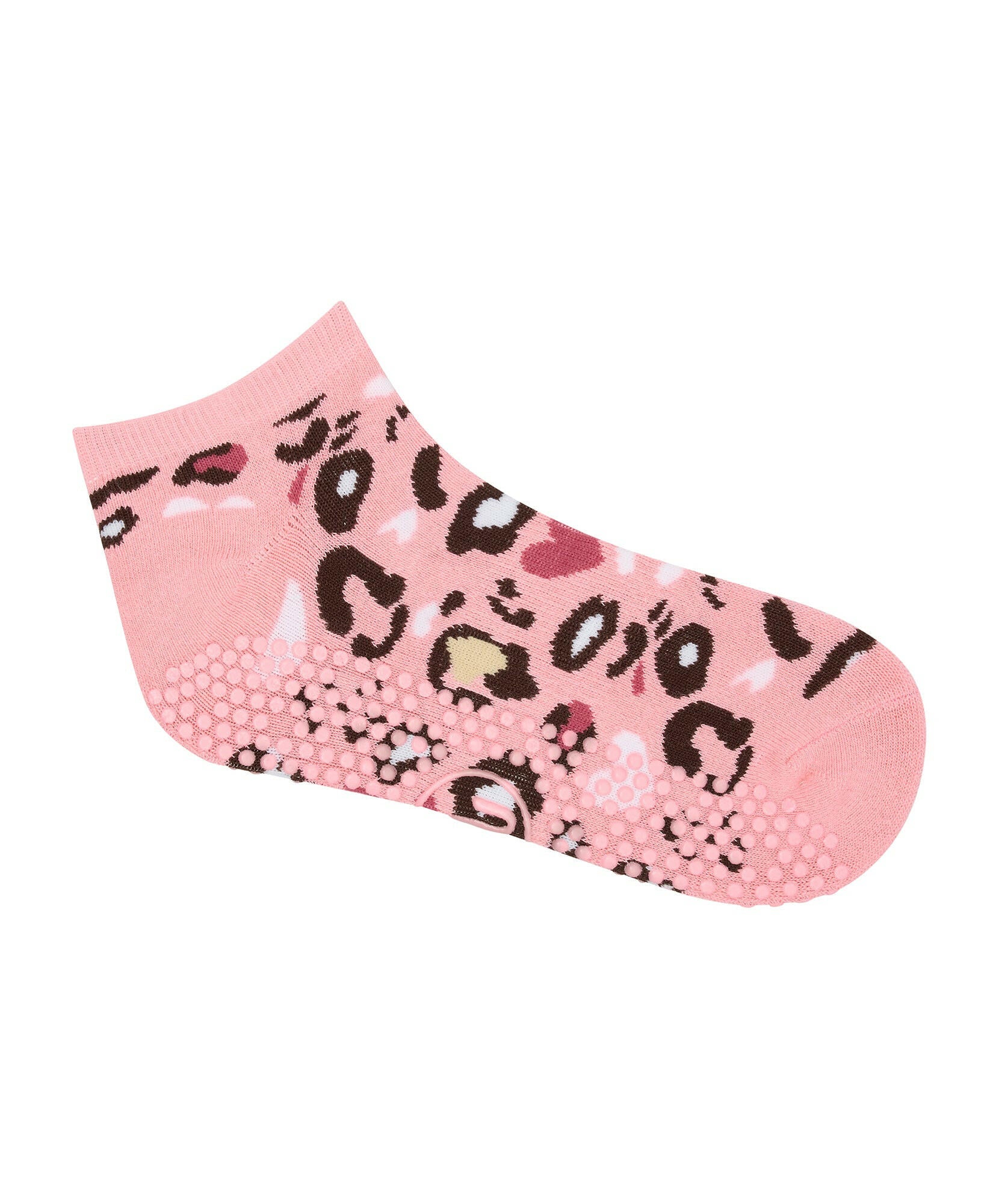 Classic Low Rise Grip Socks - Cheetah Heart