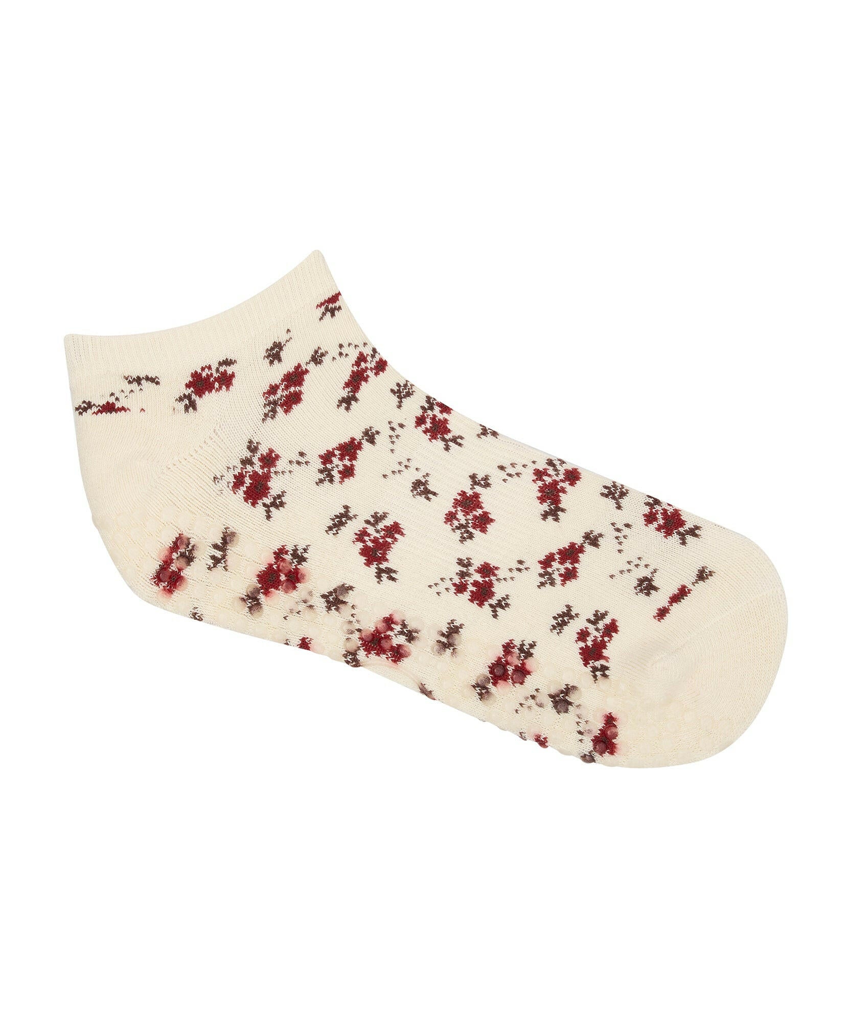 Classic Low Rise Grip Socks - Ditsy Floral.