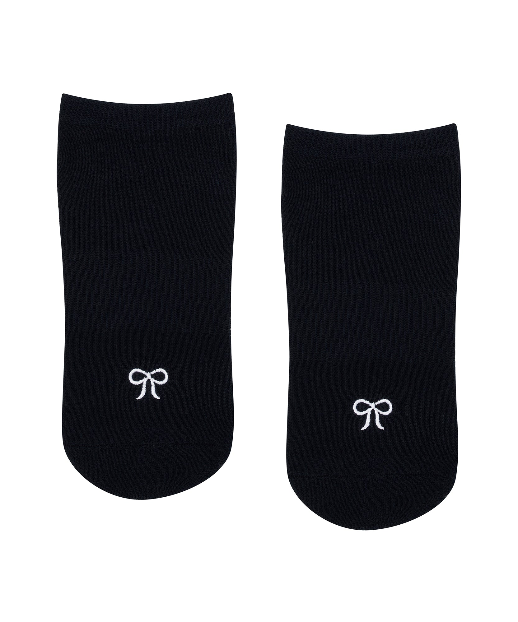 Classic Low Rise Grip Socks - Whimsy Bow Navy.