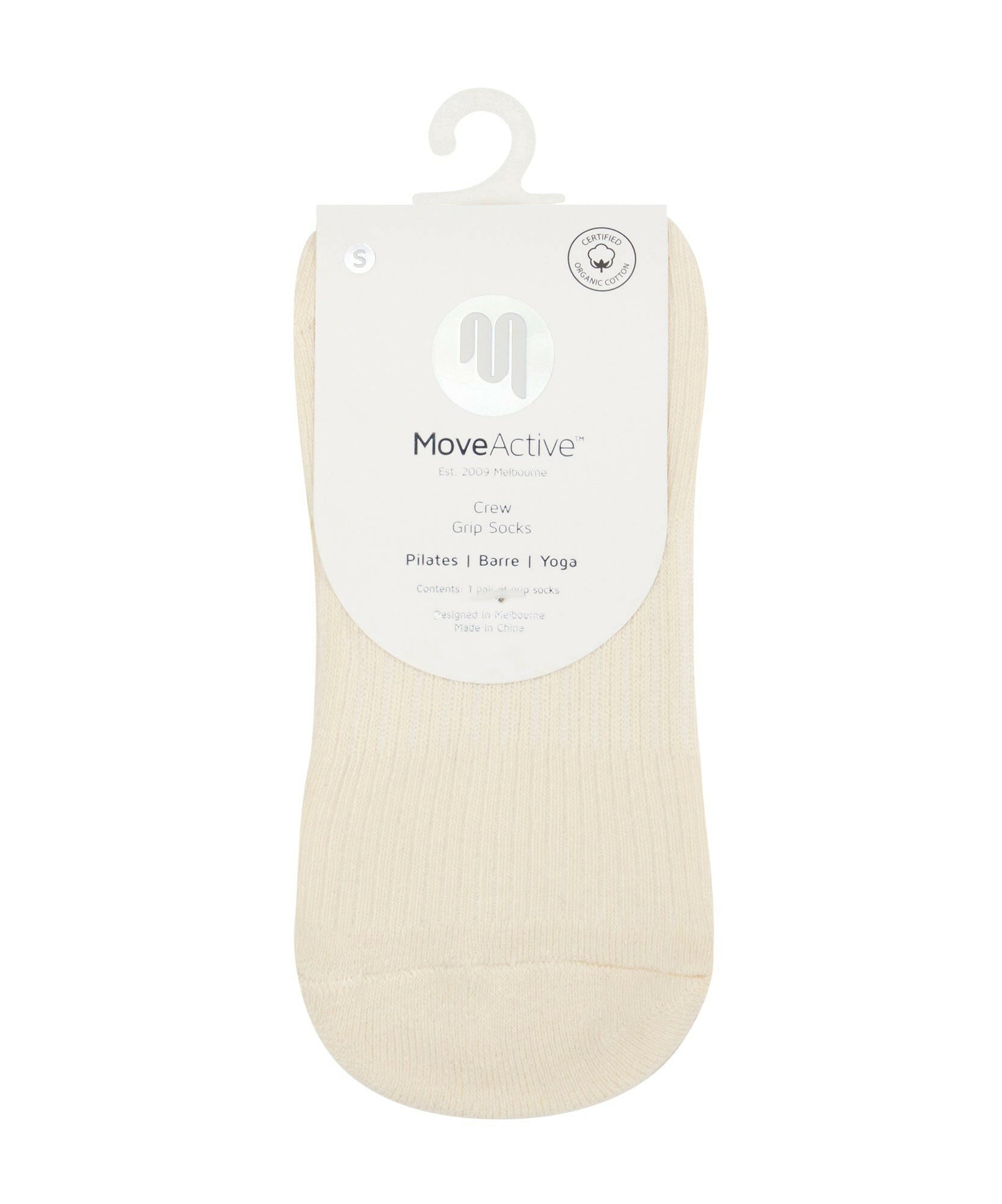 Crew Non Slip Grip Socks - Vintage Ivory.