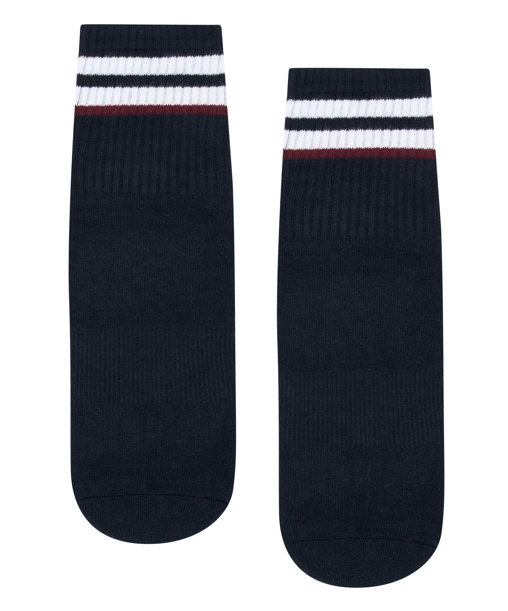 Men's Crew Non Slip Grip Socks - Nautical Stripes.