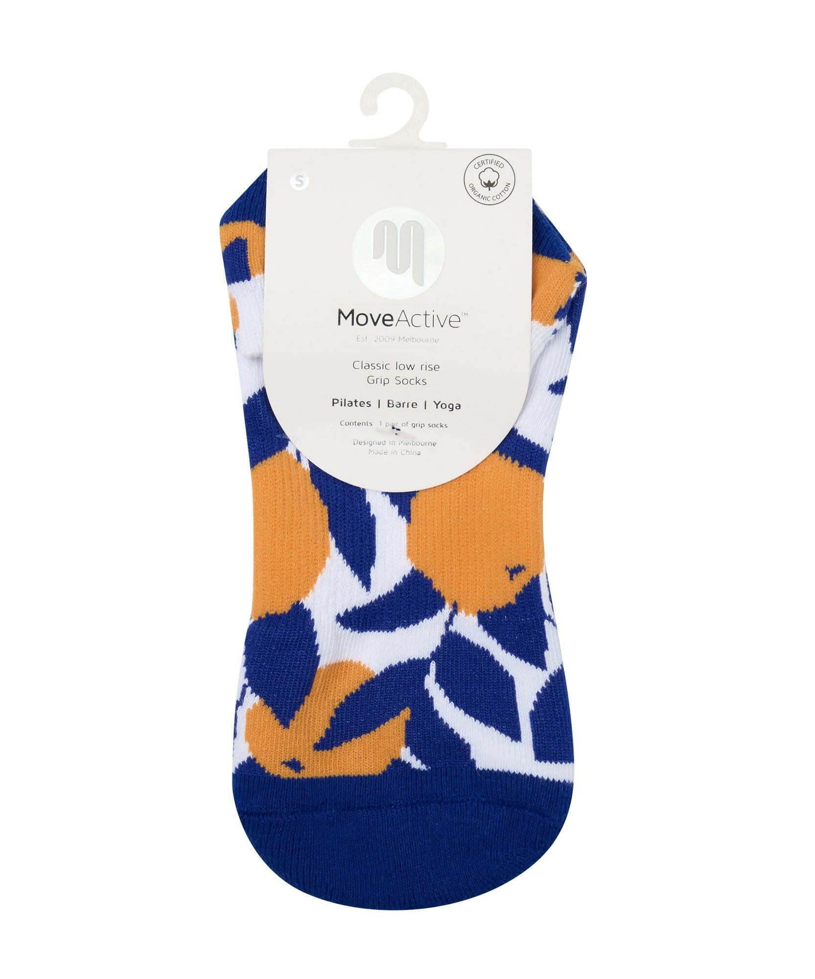 Classic Low Rise Grip Socks - Sicilian Citrus