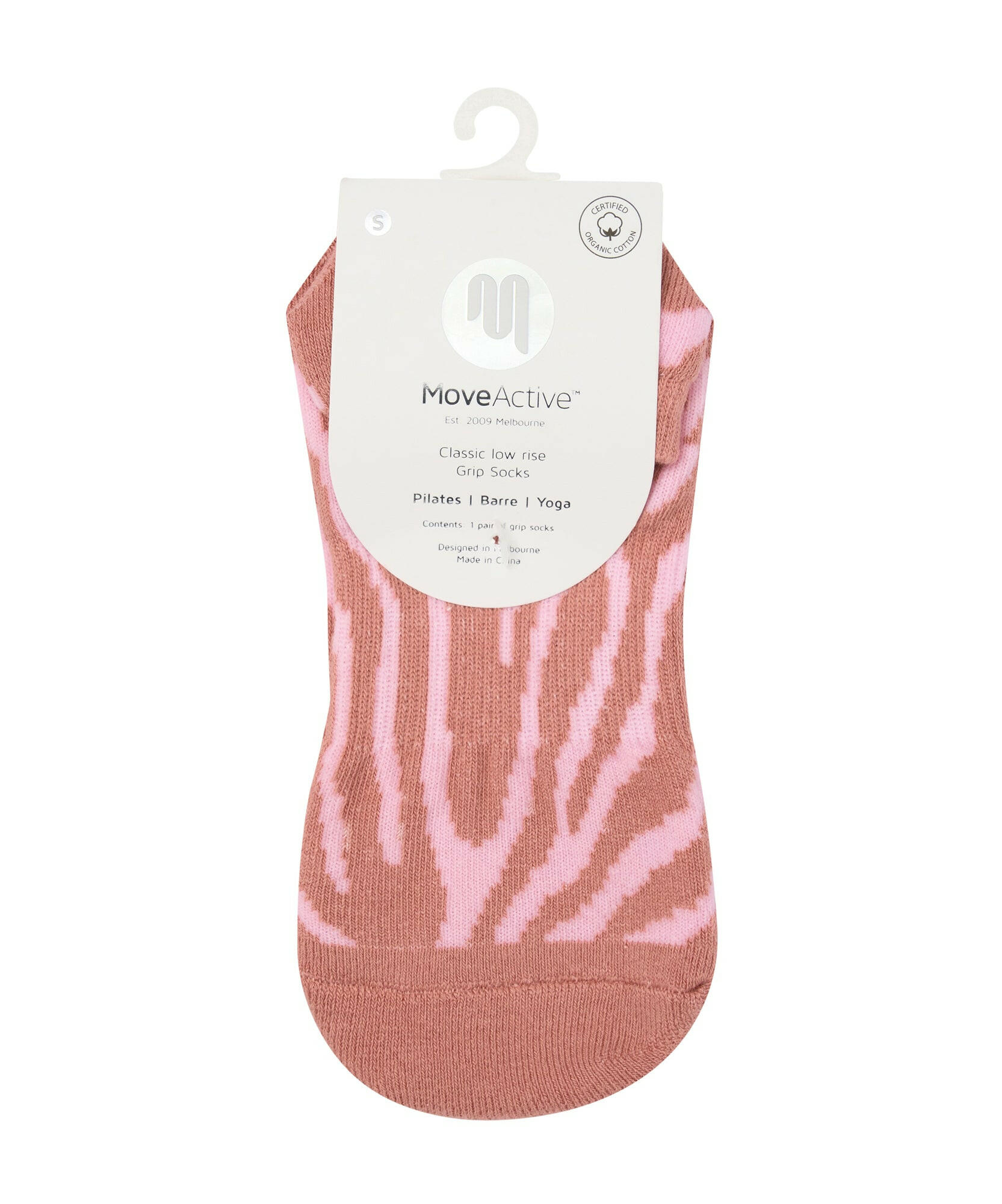 Classic Low Rise Grip Socks - Grapefruit Coral