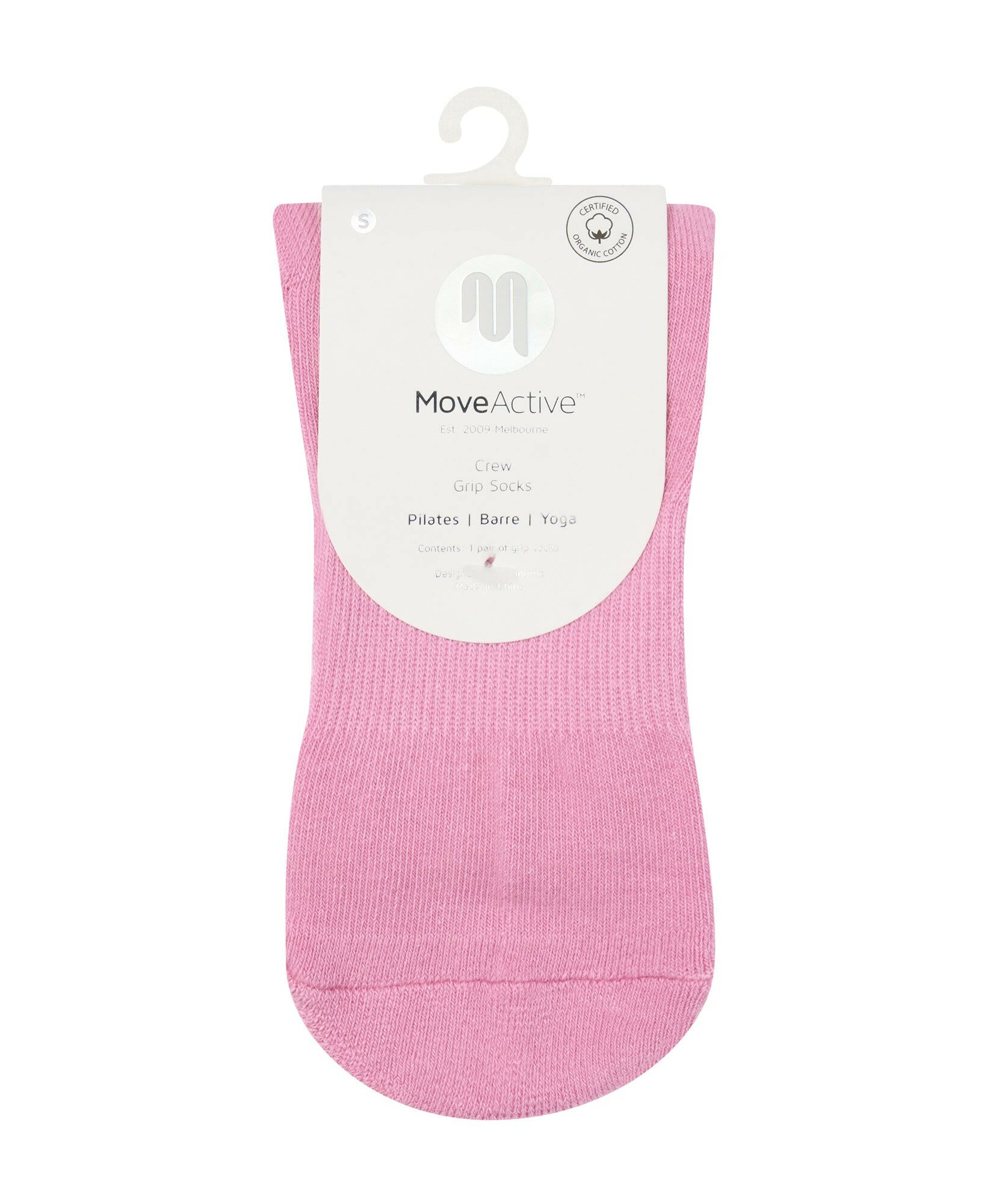 Crew Non Slip Grip Socks - Sorbet Pink Stripe