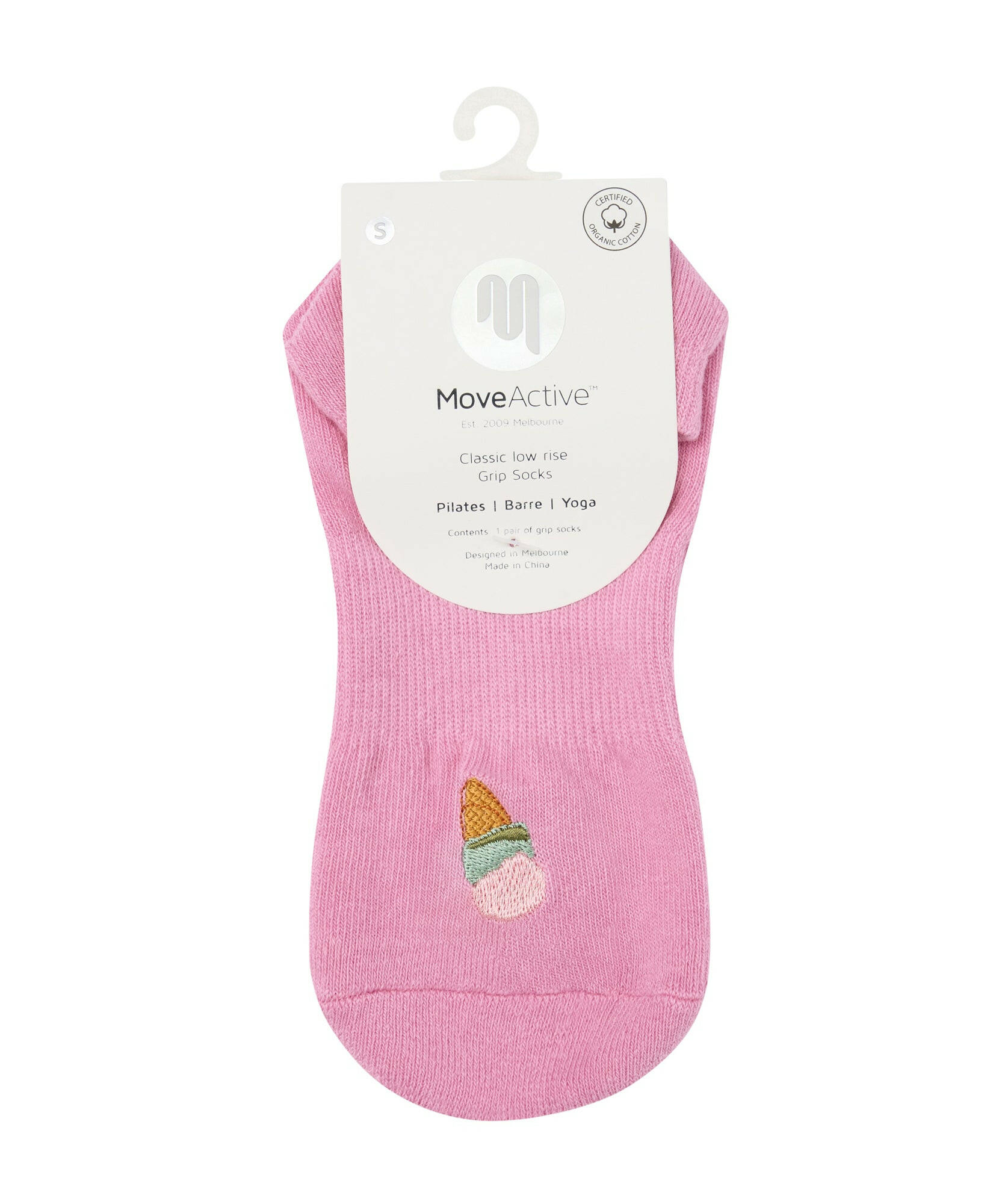 Classic Low Rise Grip Socks - Pink Gelato