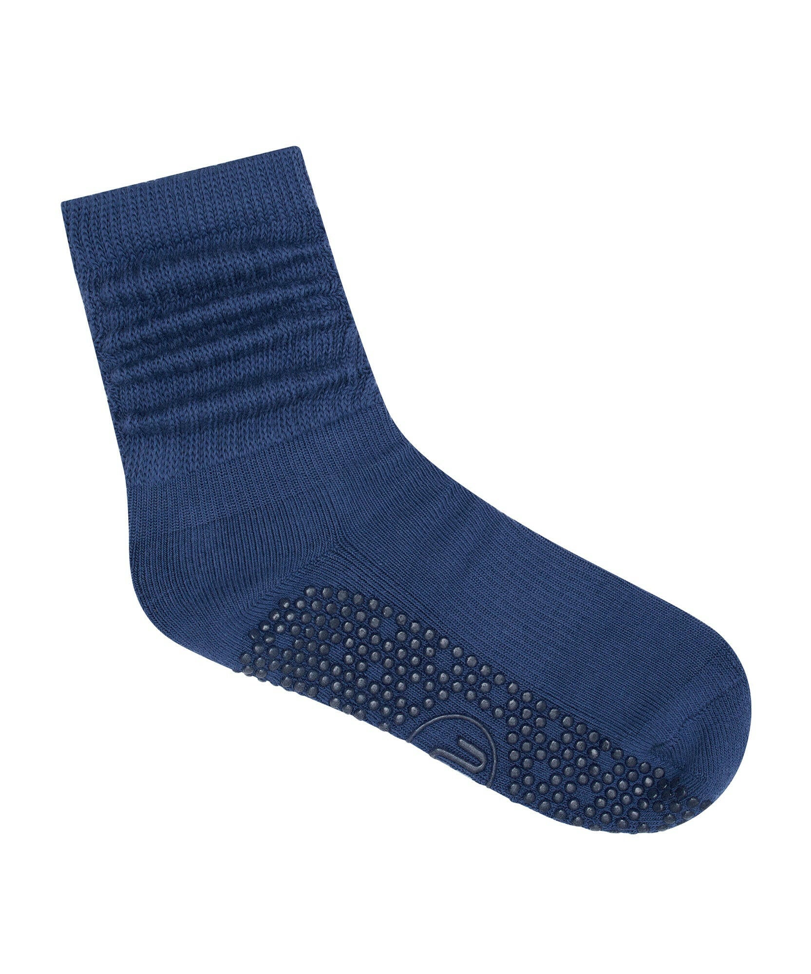 Scrunch Non Slip Grip Socks - Denim Blue