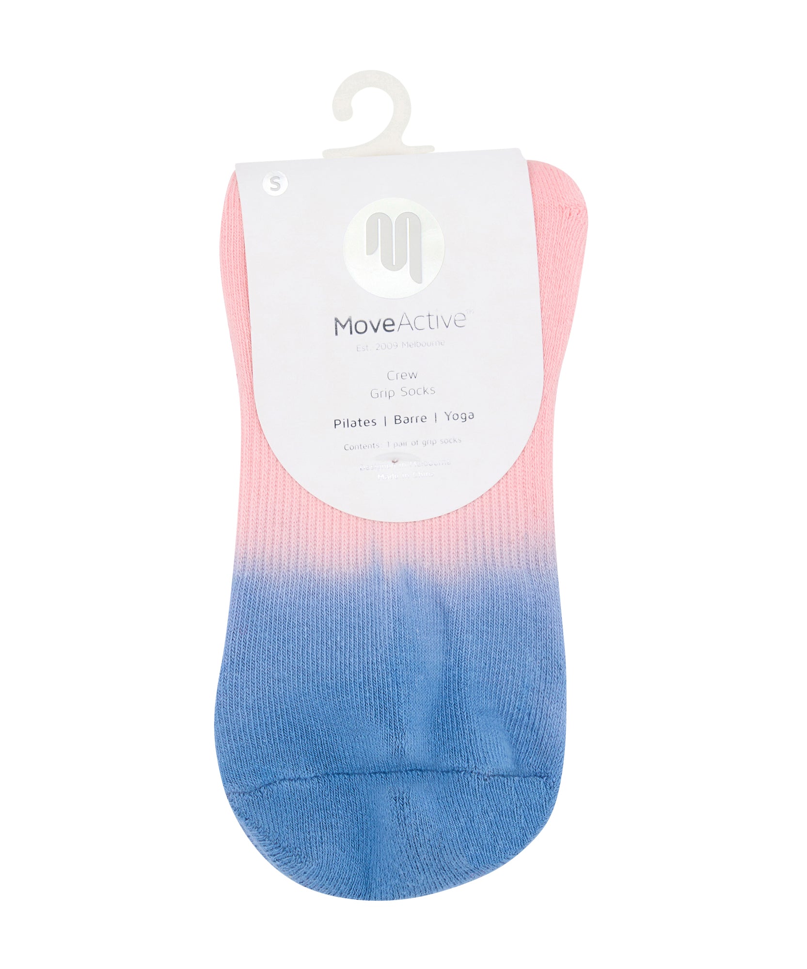 Crew Non Slip Grip Socks - Berry Sorbet Ombré