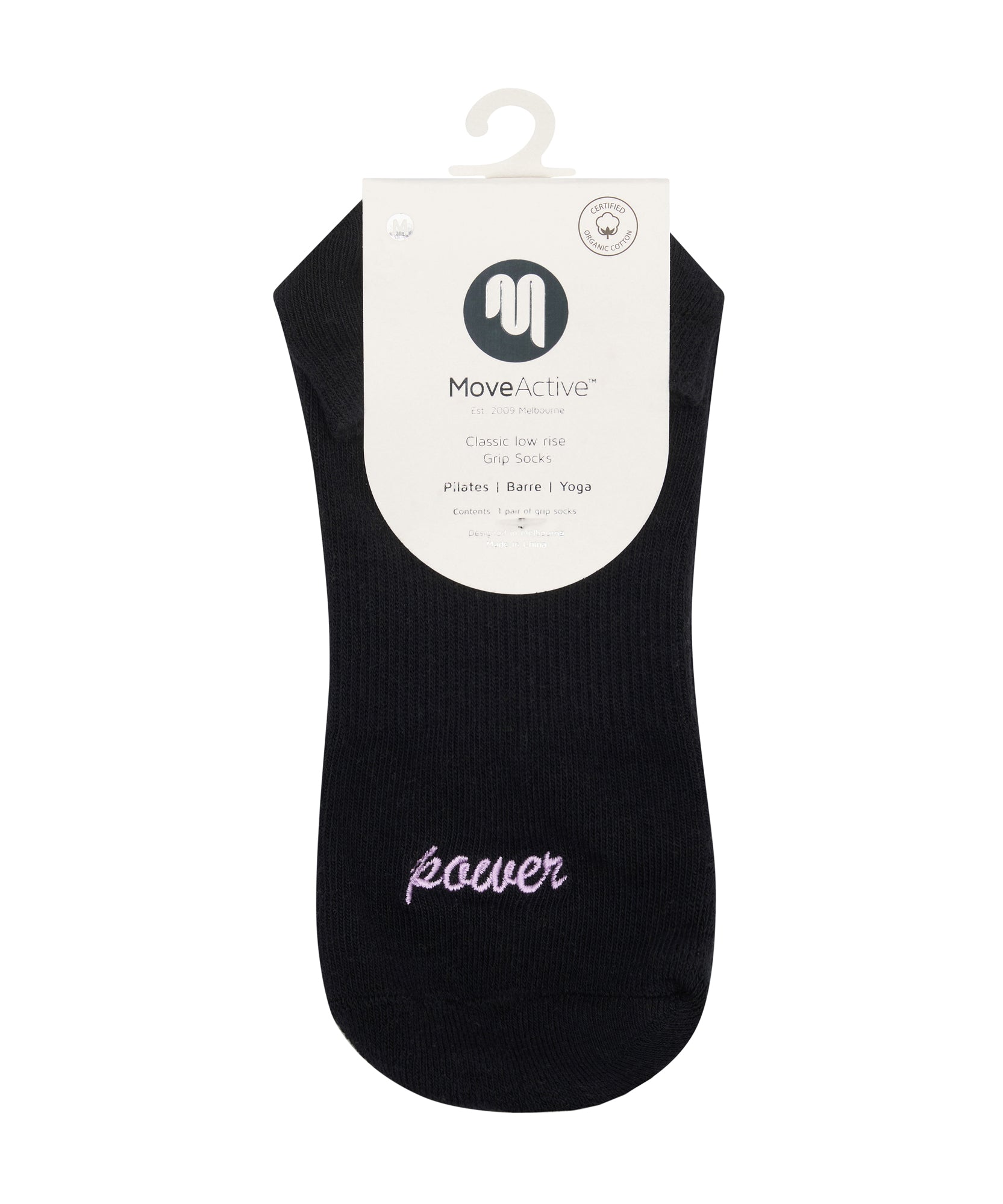 Classic Low Rise Grip Socks - Power Moves Black