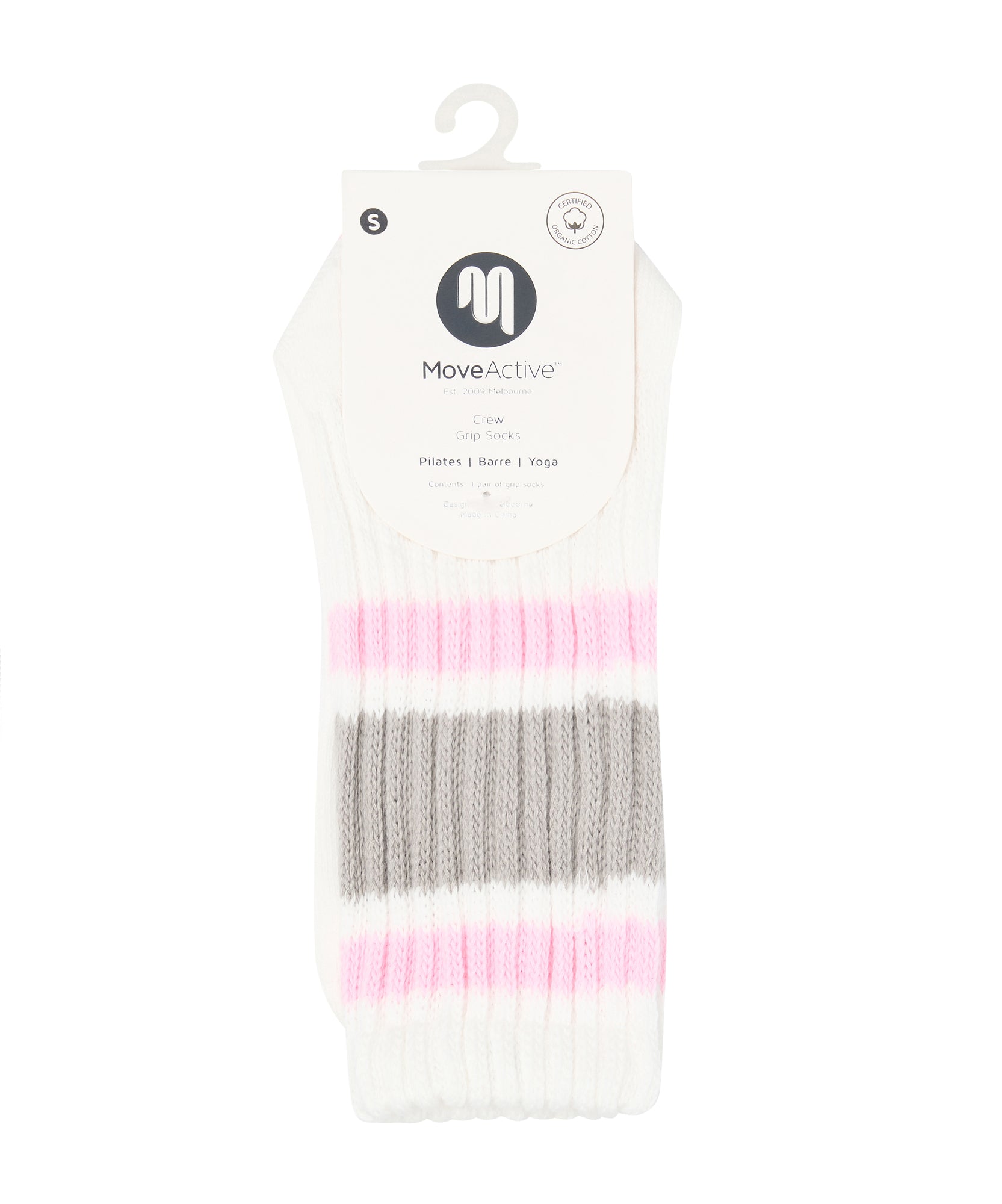 Crew Non Slip Grip Socks - 80's Stripe
