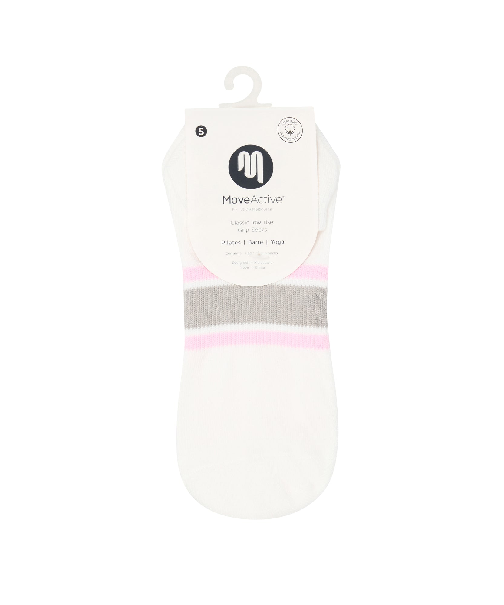 Classic Low Rise Grip Socks - 80's Stripe