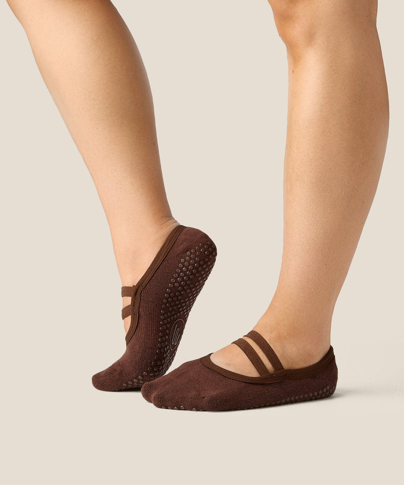 Ballet Grip Socks - Espresso