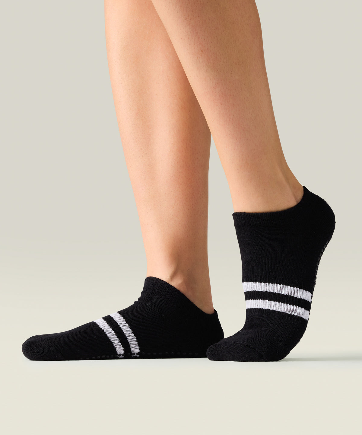 Low Rise Grip Socks | Sporty Stripe Black