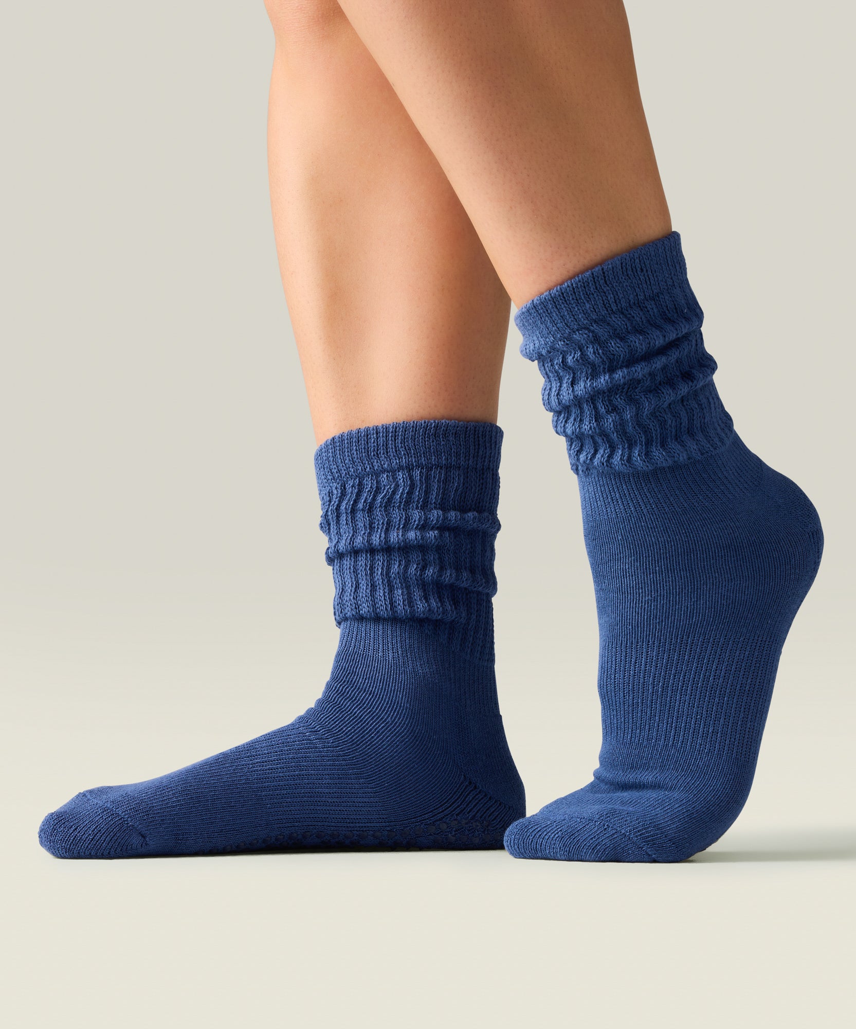 Scrunch Non Slip Grip Socks Denim Blue MoveActive