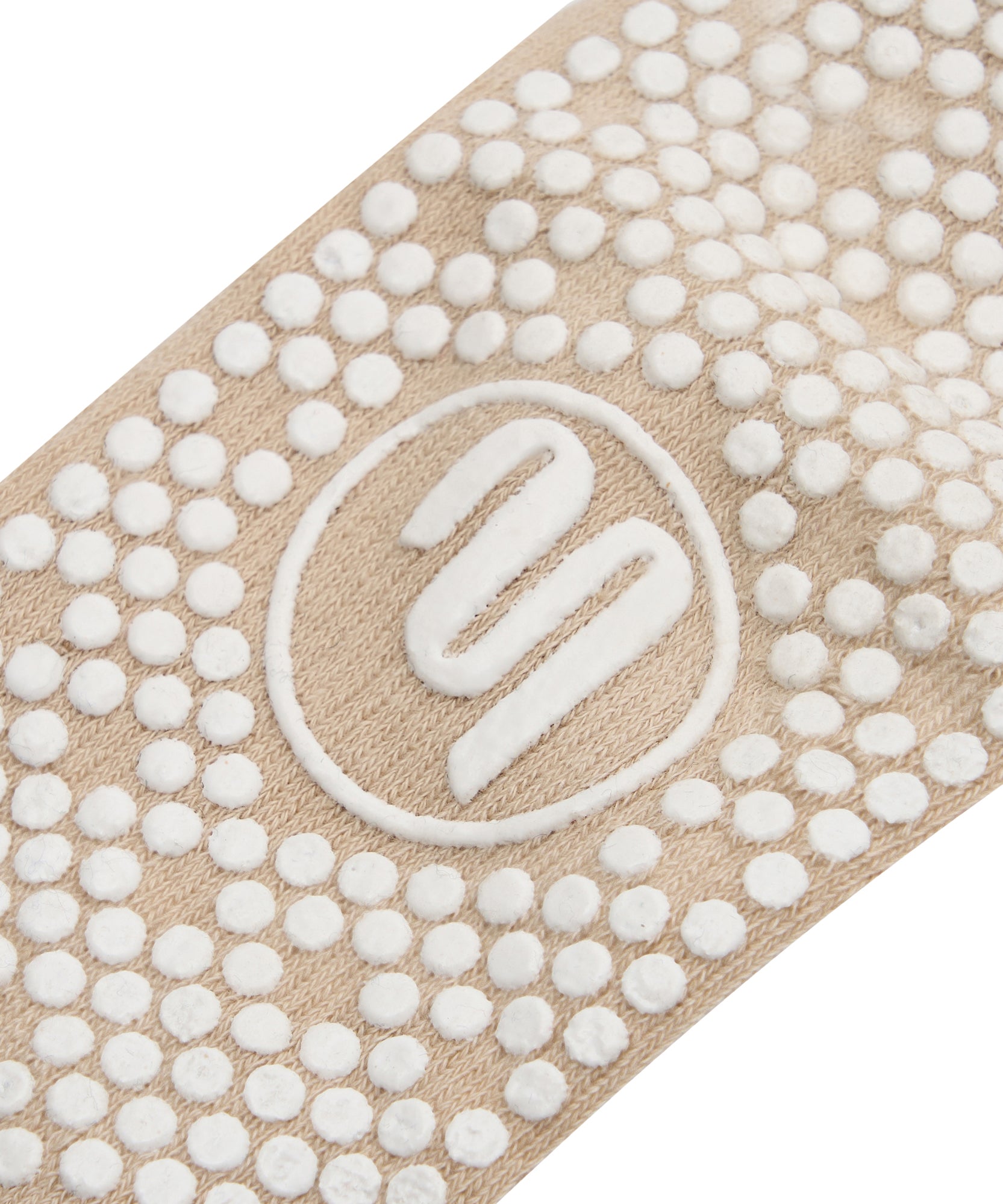 Crew Non Slip Grip Socks - Beige Stripes.