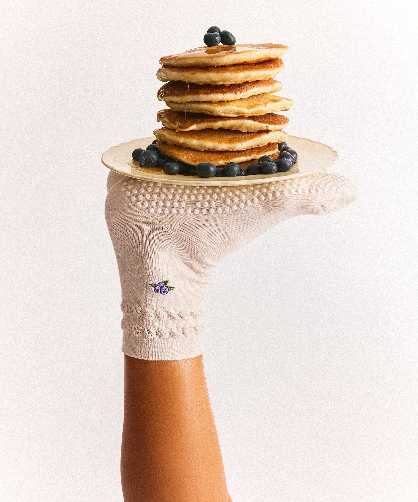 Crew Grip Socks - Blueberry Ruffle Oat