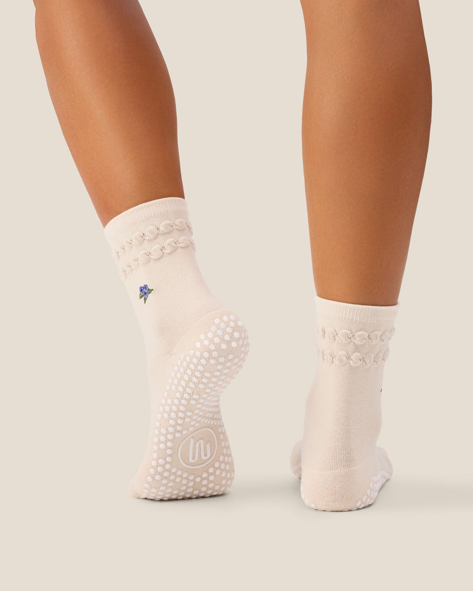 Crew Grip Socks - Blueberry Ruffle Oat