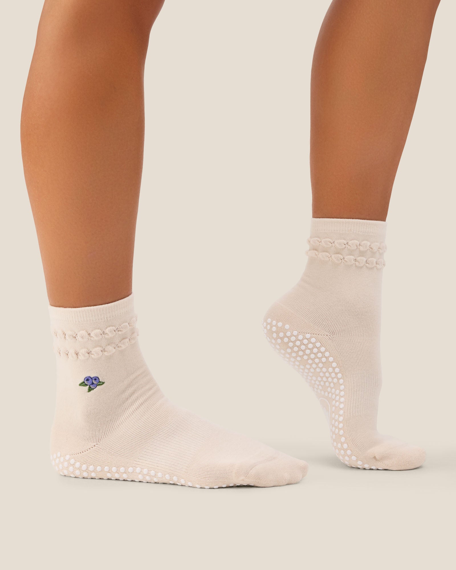 Crew Grip Socks - Blueberry Ruffle Oat