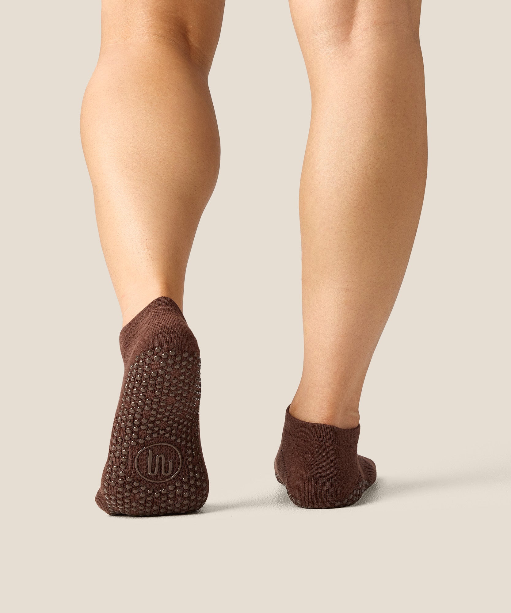 Low Rise Grip Socks - Espresso