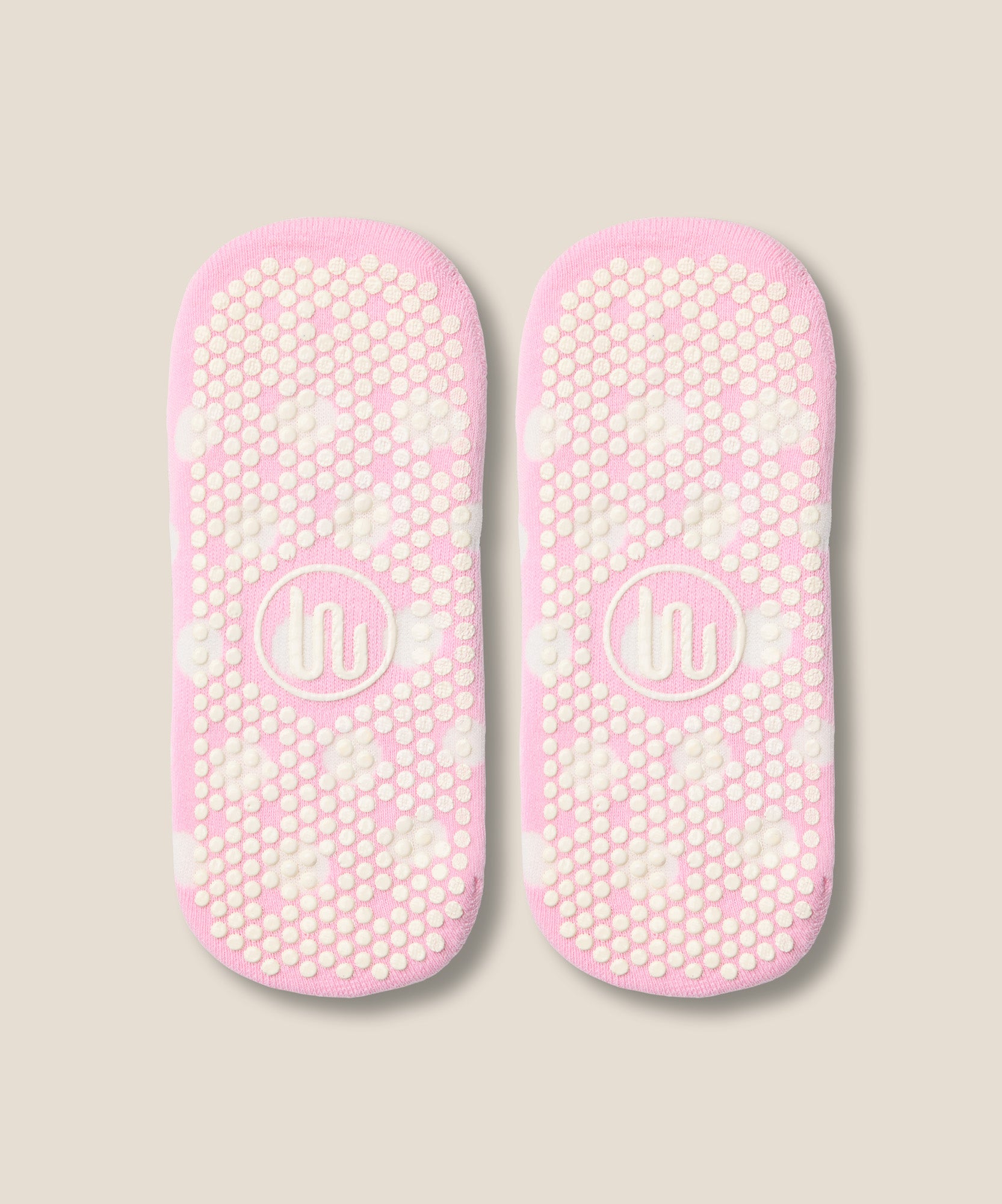 Low Rise Grip Socks - Polka Dot Pink