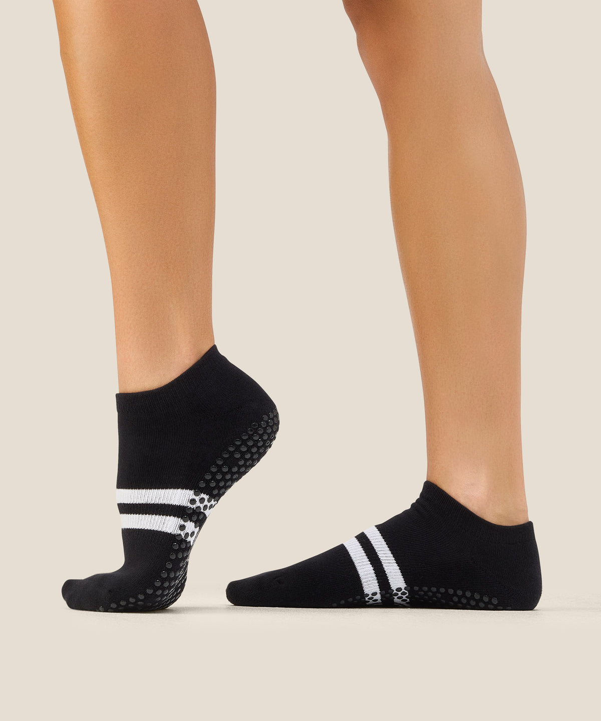 Low Rise Grip Socks | Sporty Stripe Black