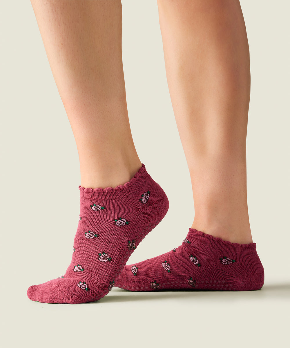 Low Rise Grip Socks | Wild Rose Berry | MoveActive