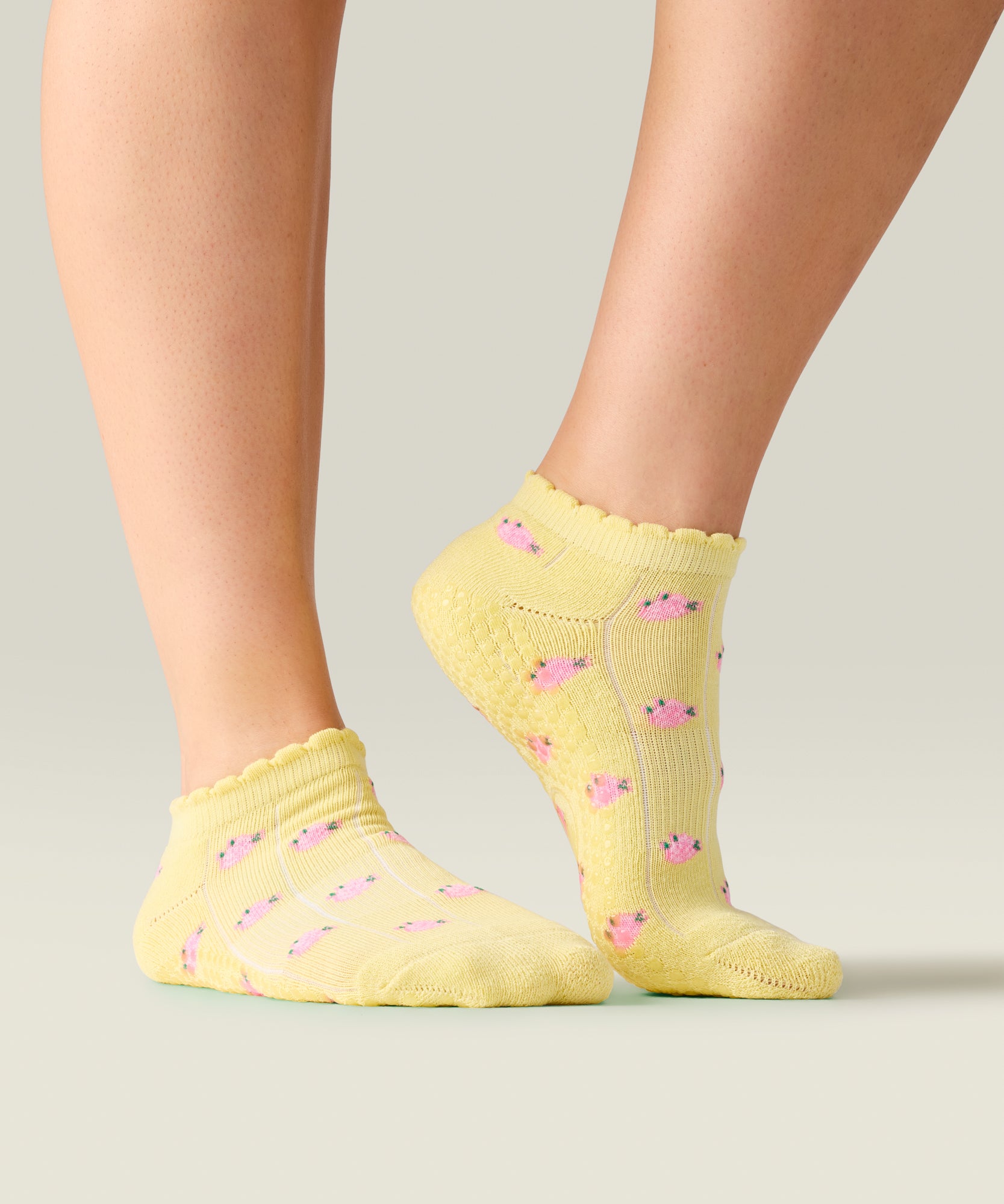 Classic Low Rise Grip Socks - Wild Rose Maize