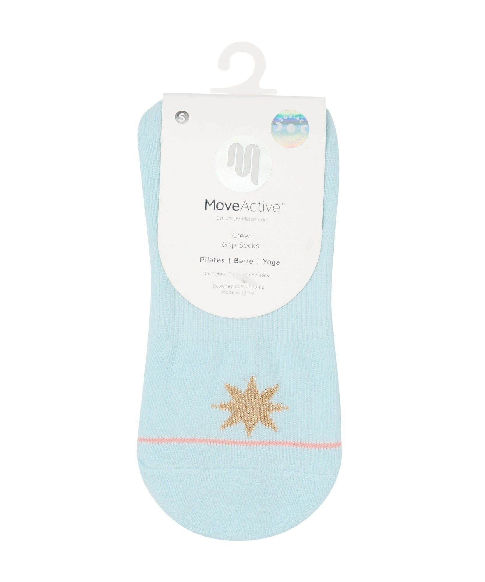 Crew Non Slip Grip Socks - Aquarius.