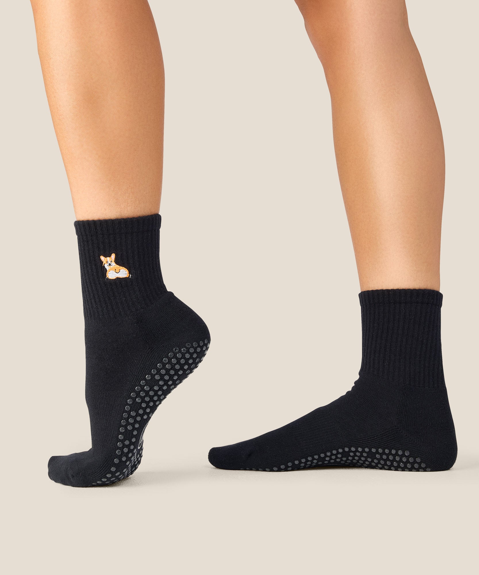 Crew Grip Socks - Corgi Black