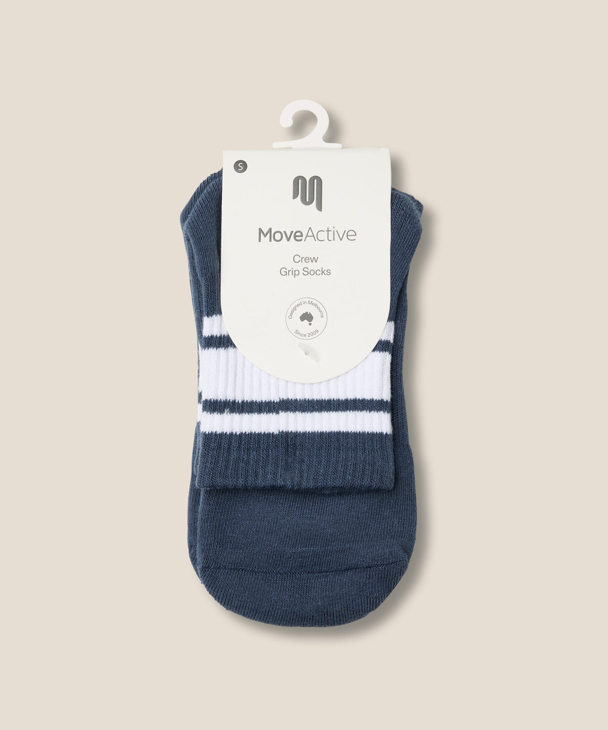 Crew Grip Socks | French Navy Stripe | MoveActive