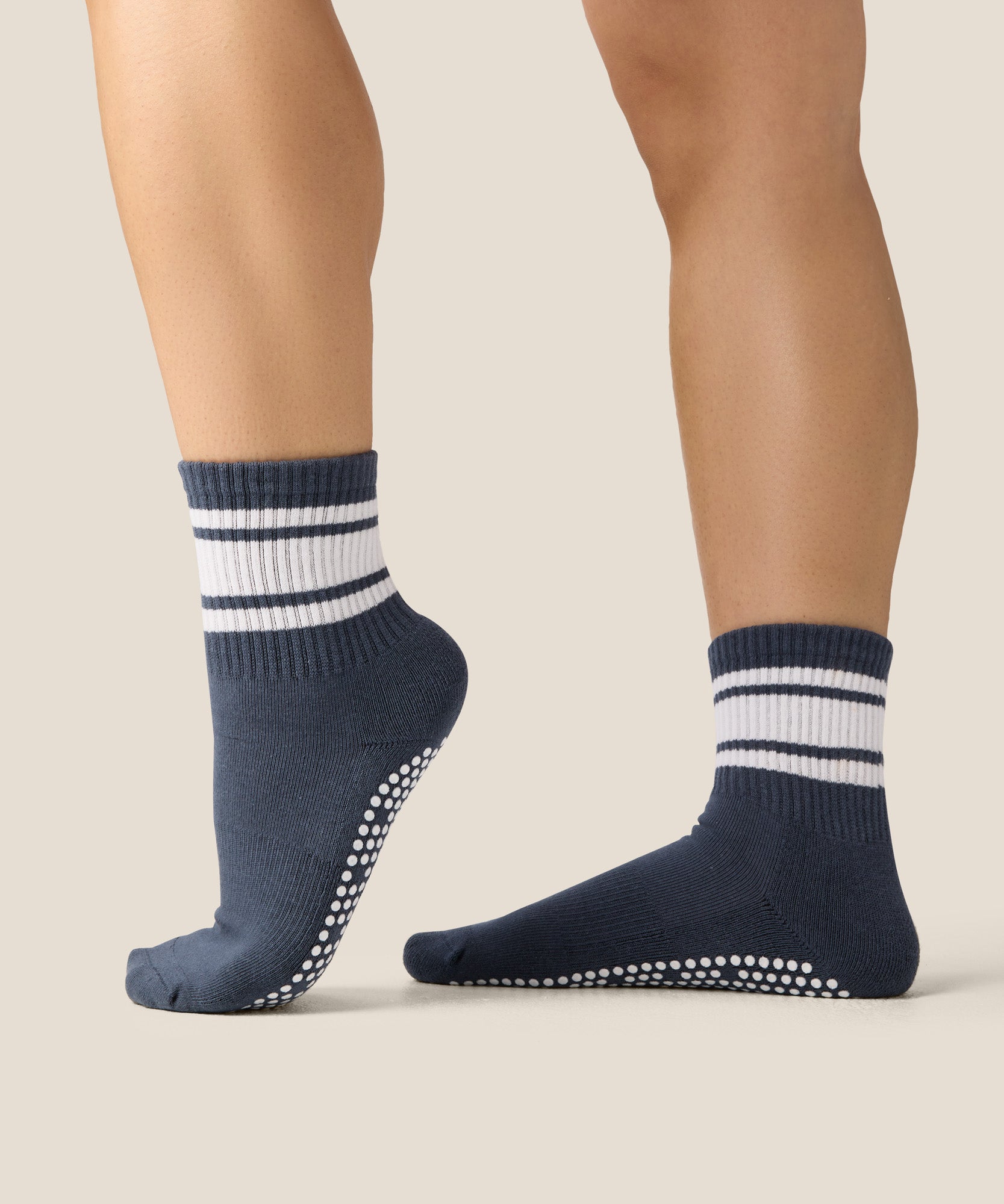 Crew Grip Socks - French Navy Stripe