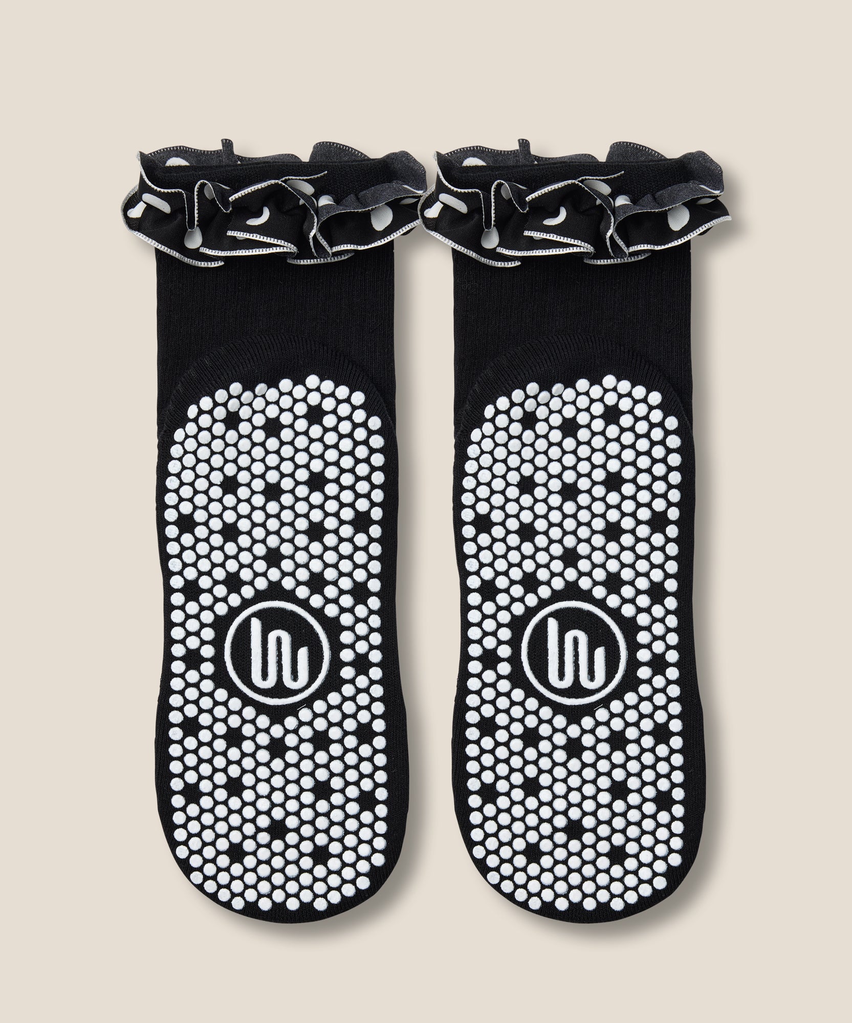 Crew Grip Socks - Ruffle Noir