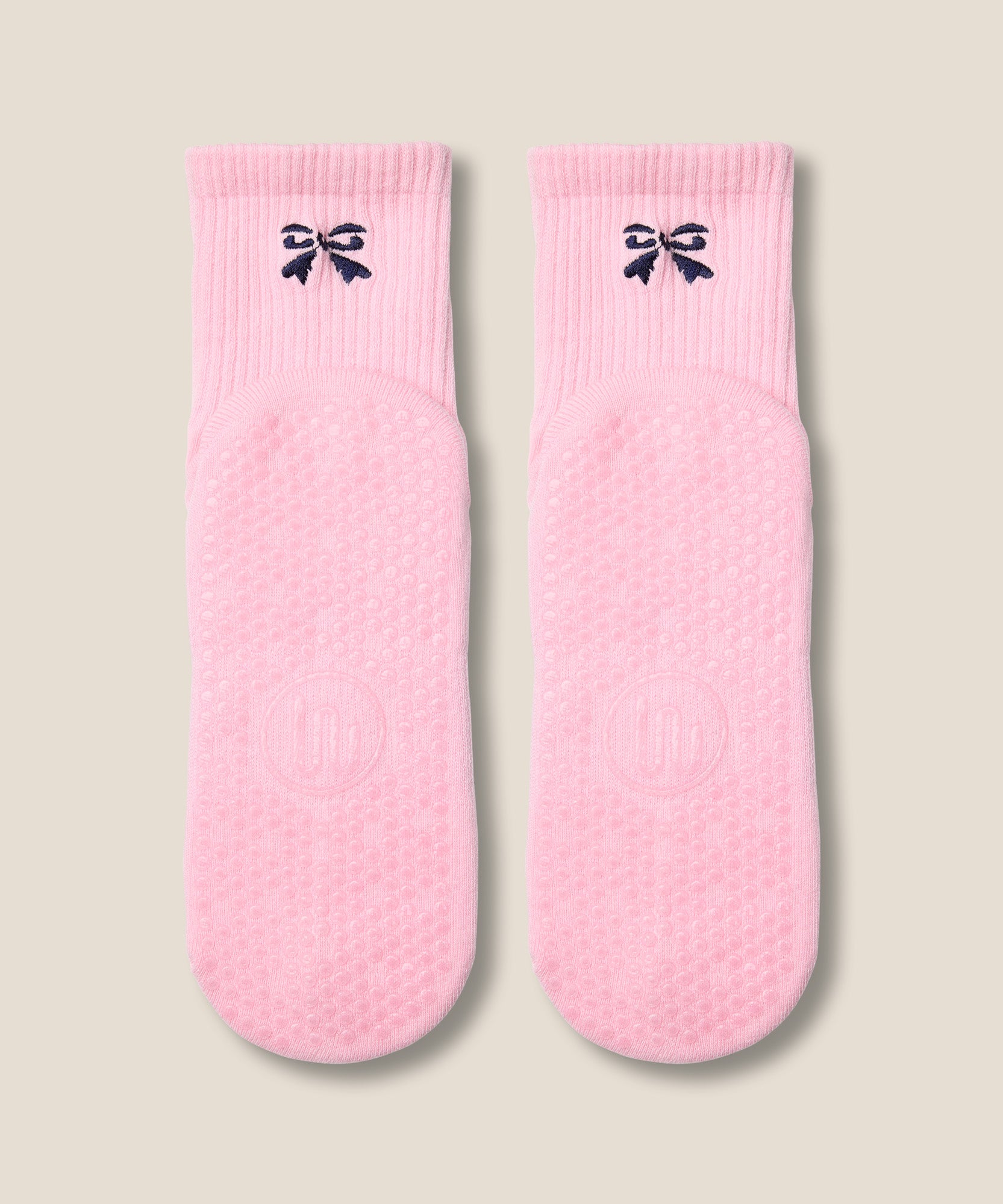 Crew Grip Socks - Darling Bow Pink