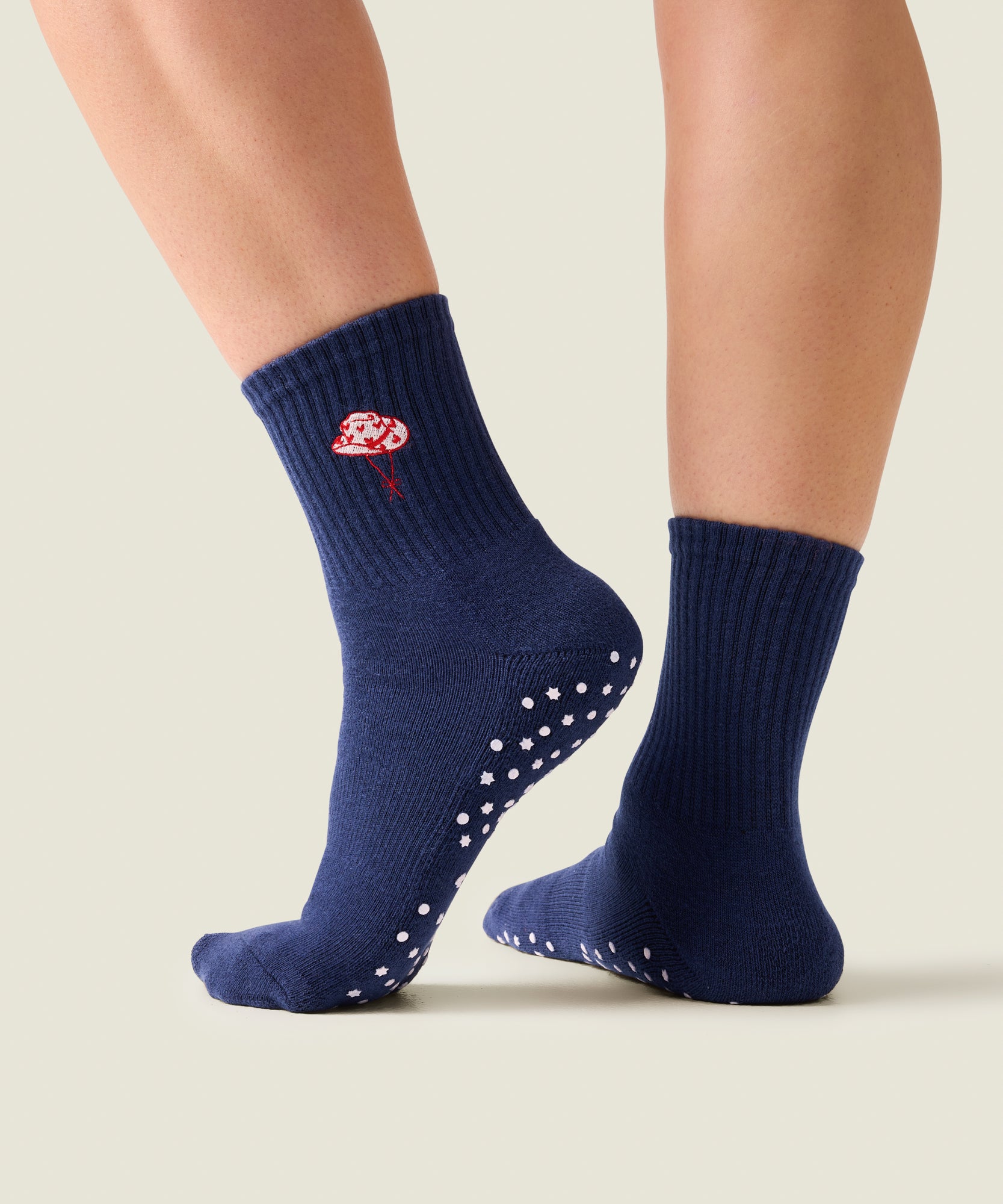 Crew Non Slip Grip Socks - Howdy Hearts Ink