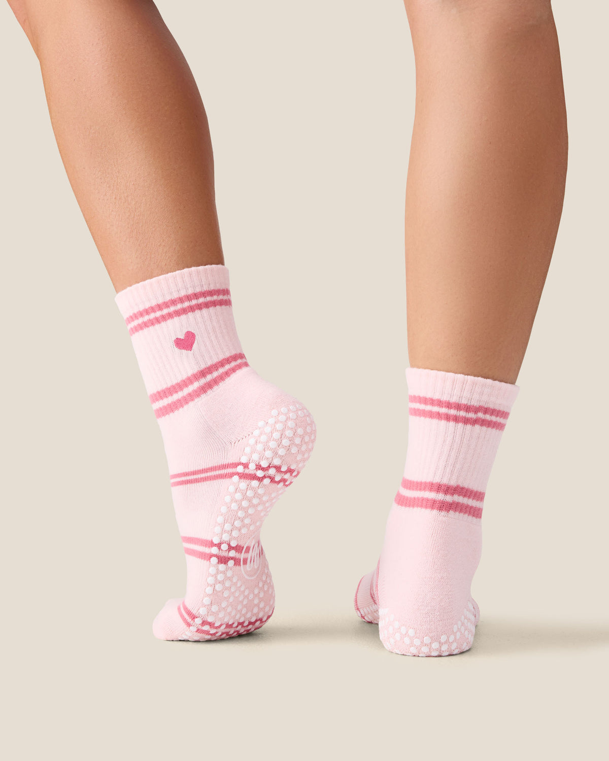Crew Grip Socks - Candy Stripe Candy Pink