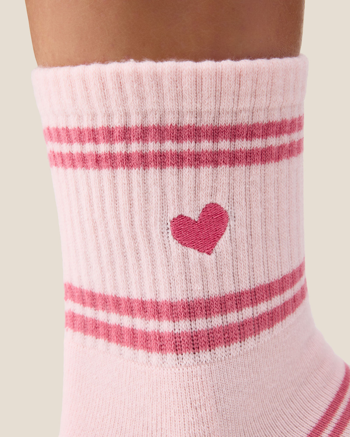 Crew Grip Socks - Candy Stripe Candy Pink