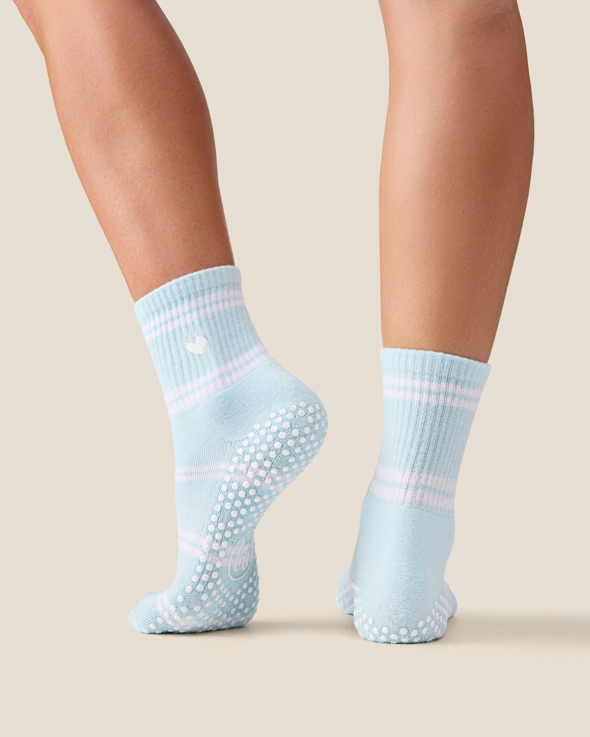Crew Grip Socks - Candy Stripe Ice Blue
