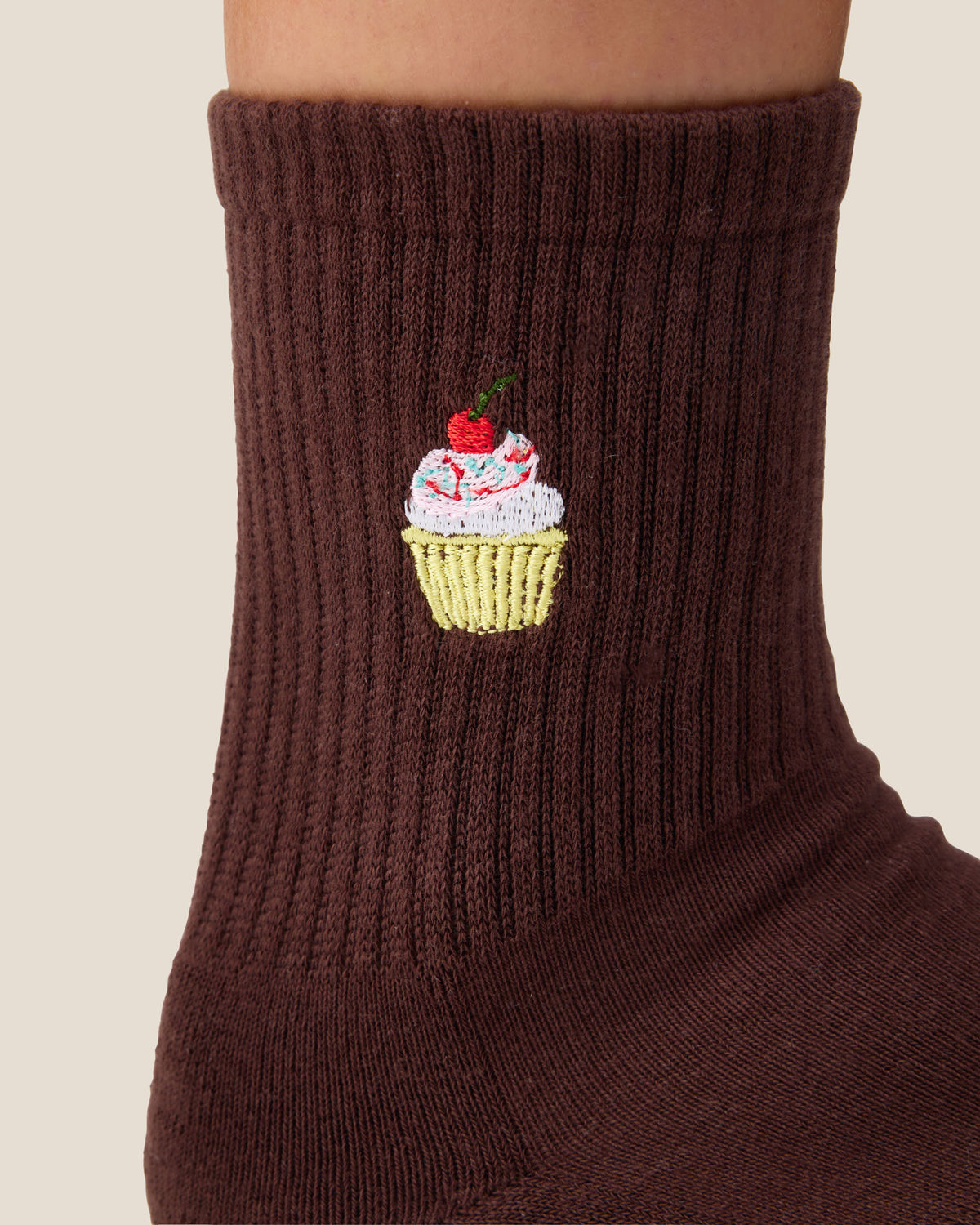 Crew Grip Socks - Cupcake Espresso
