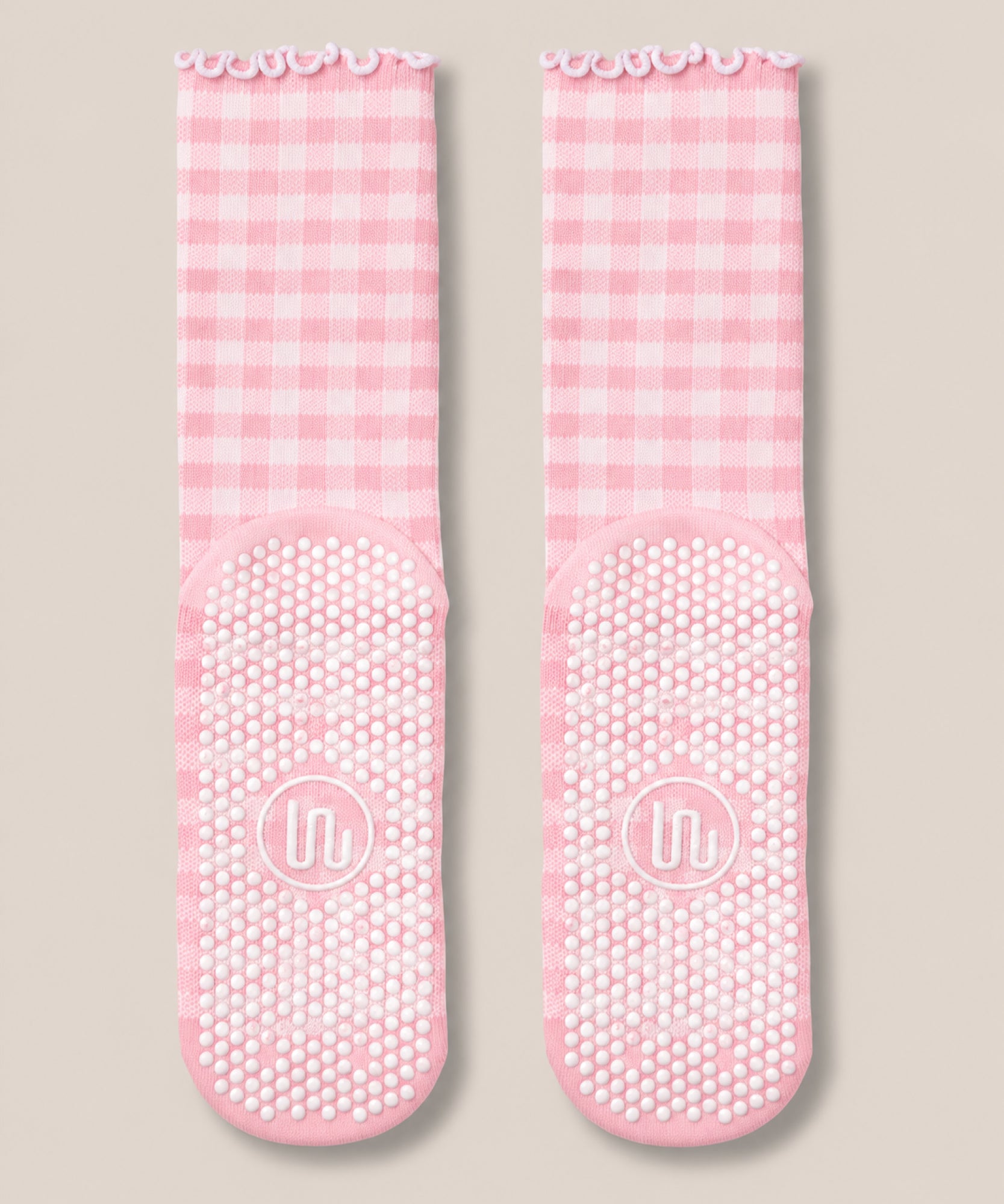 Crew Grip Socks - Picnic Check Pink