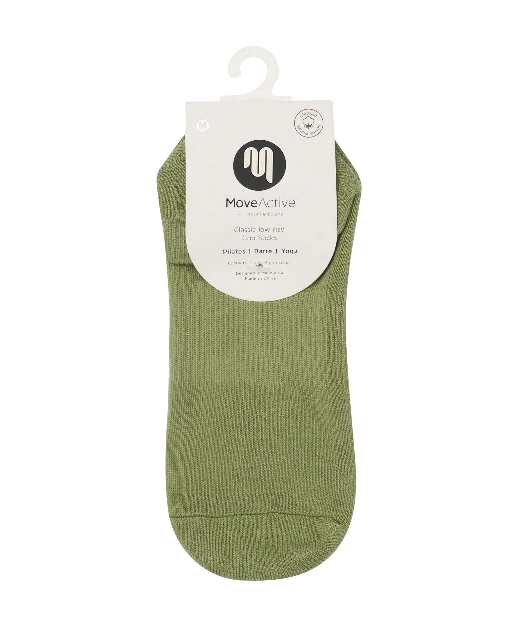 Classic Low Rise Grip Socks - Eucalyptus.