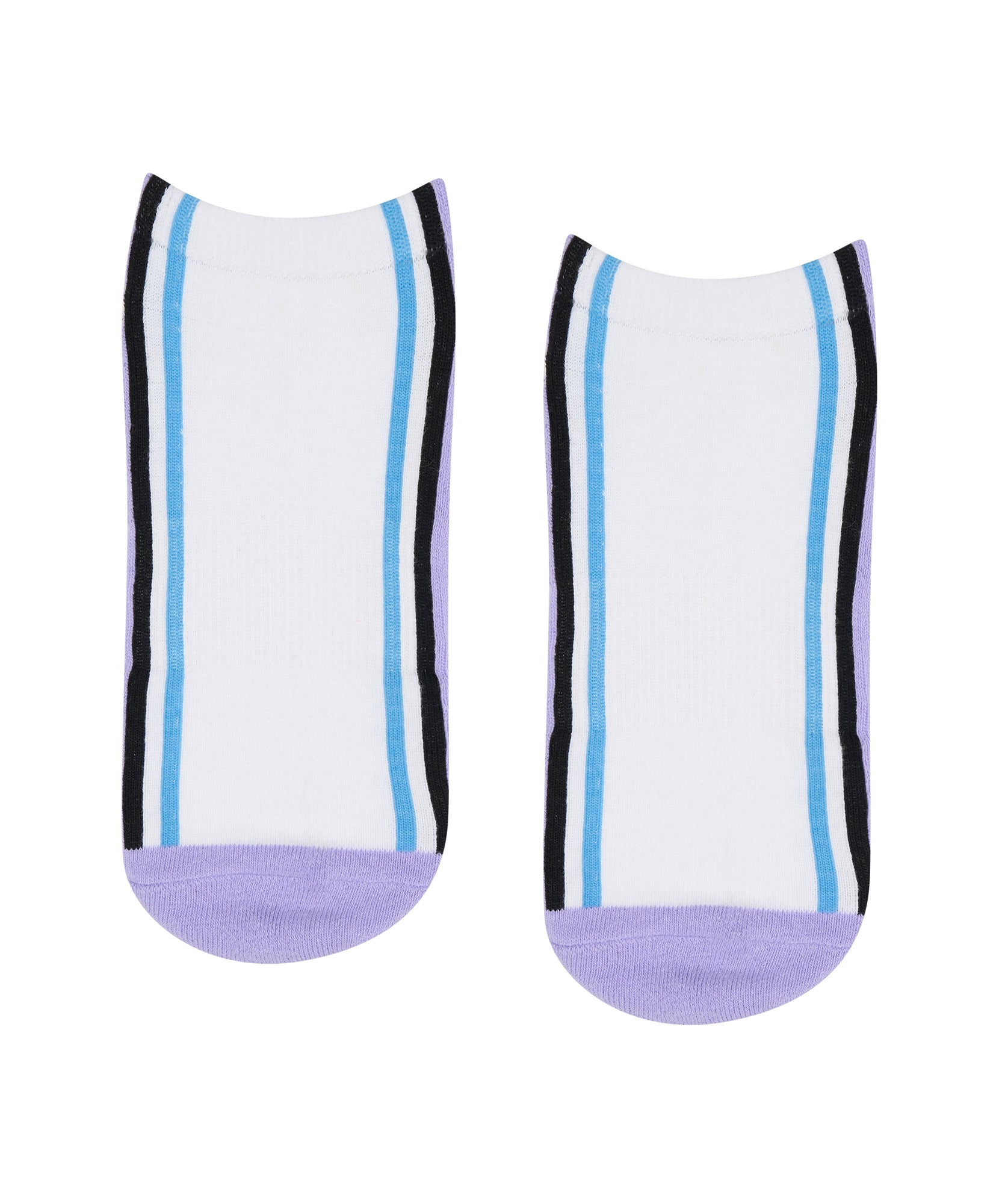 Classic Low Rise Grip Socks - Fluid White & Purple.