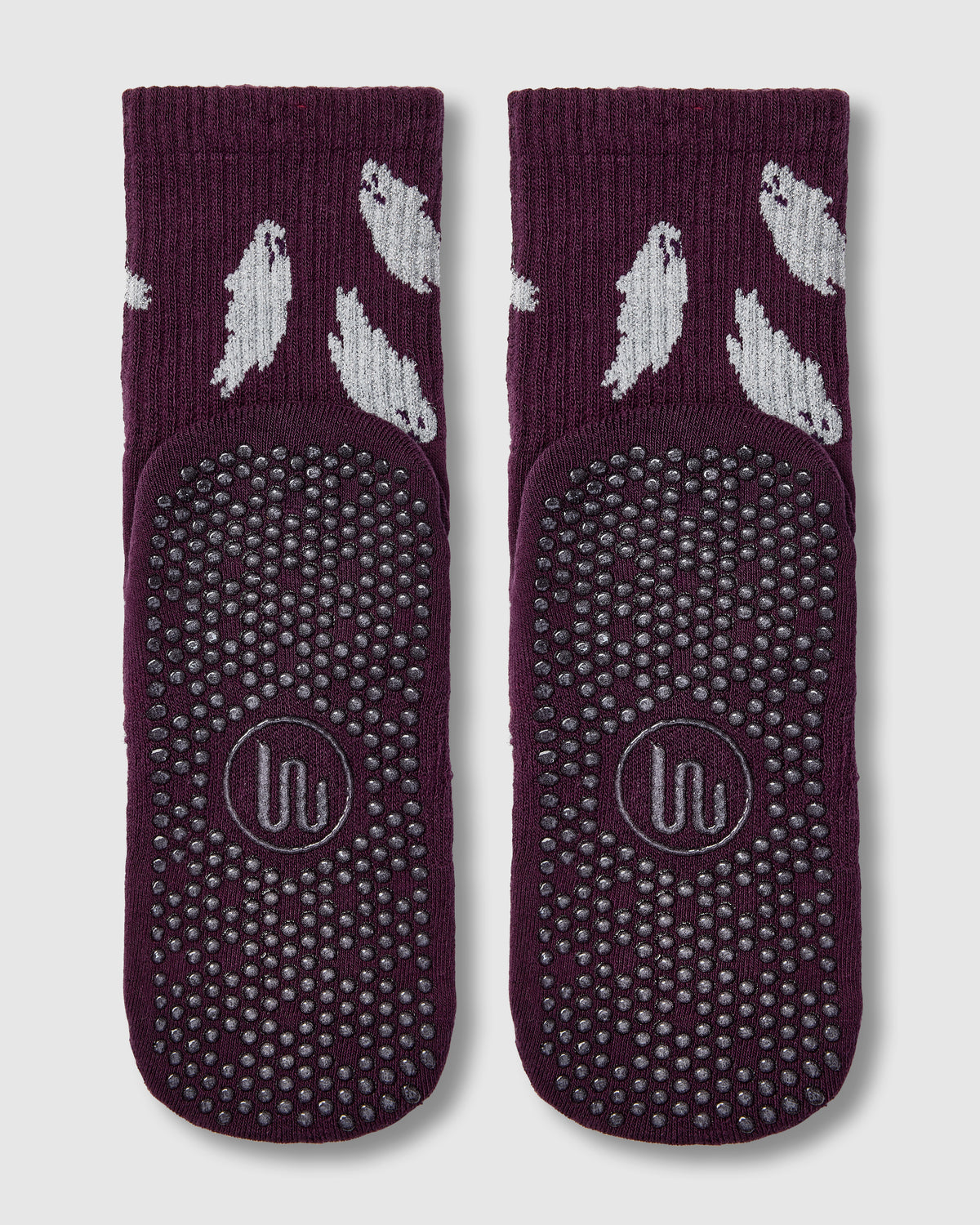 Crew Grip Socks - Glitter Ghost Plum