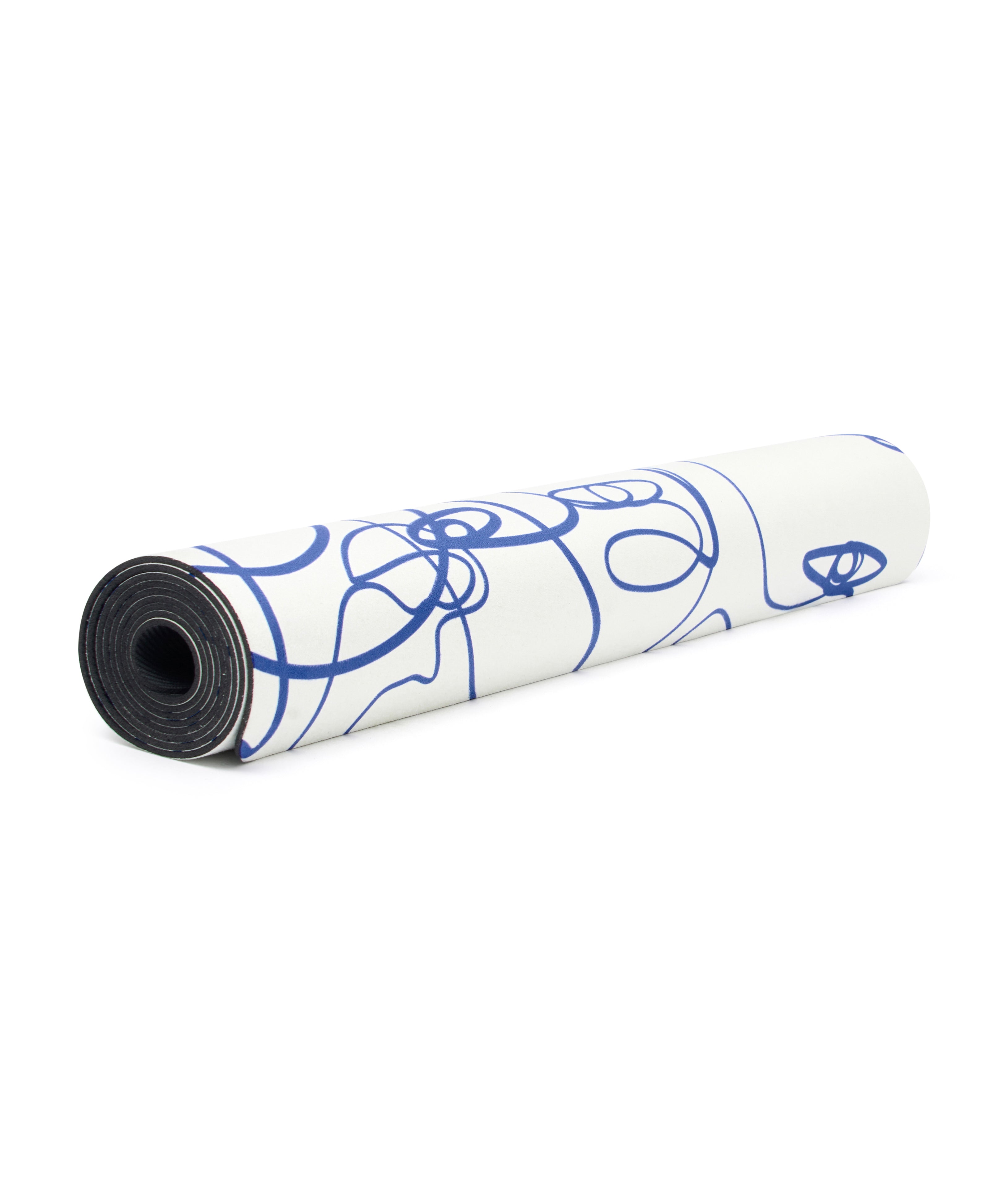 Luxe Recycled Yoga Mat - Ivory Abstract.