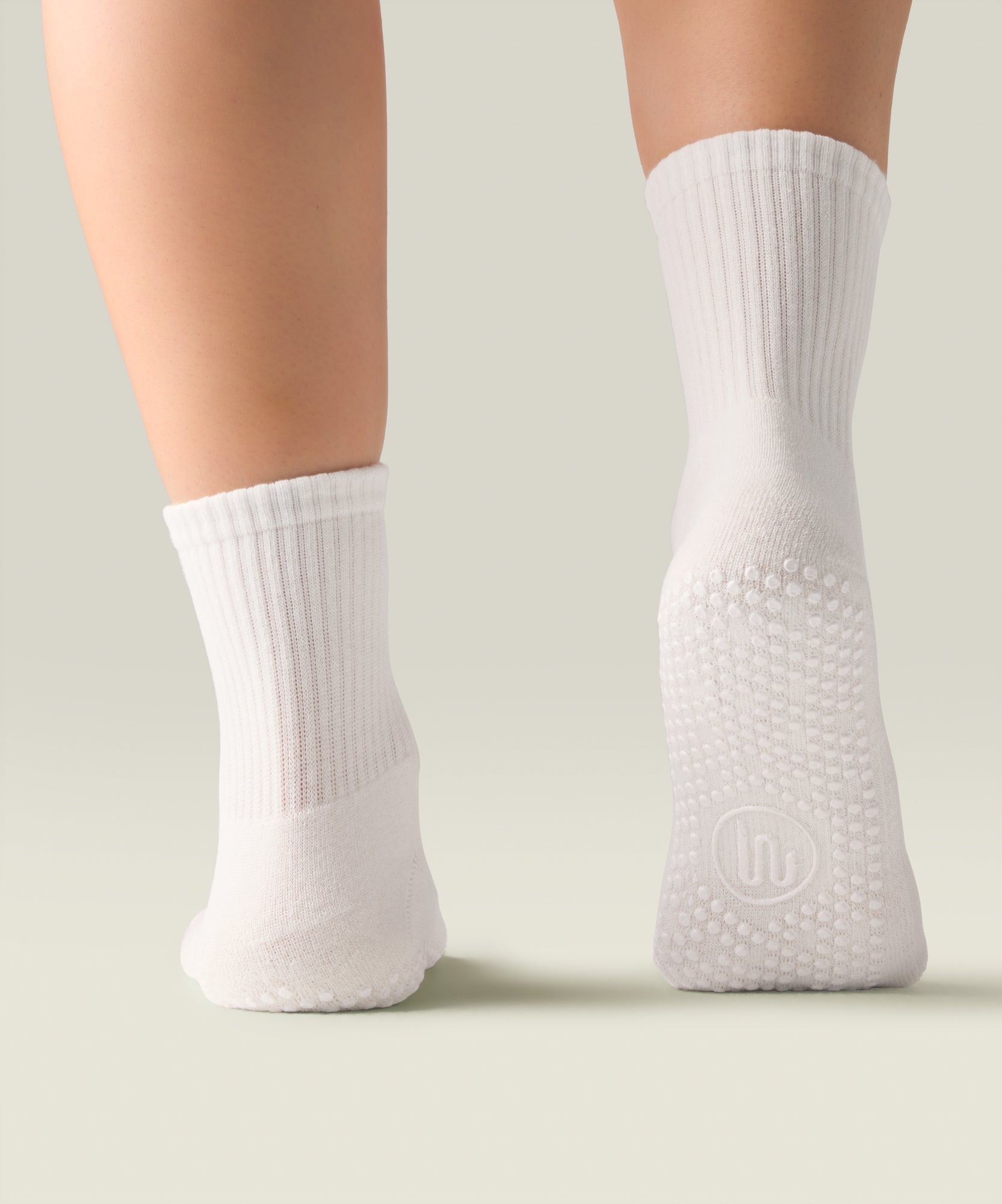 Crew Non Slip Grip Socks - Ivory